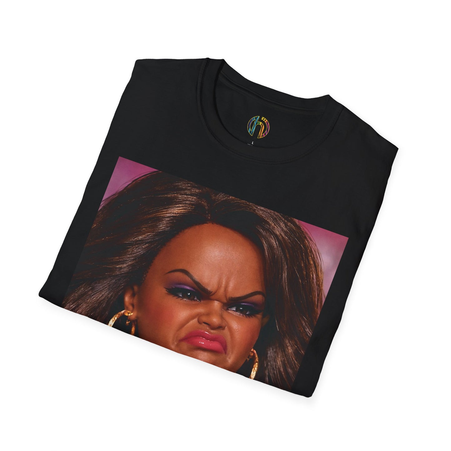 Novelty T-Shirt — Funny Sassy Doll Face Graphic Tee