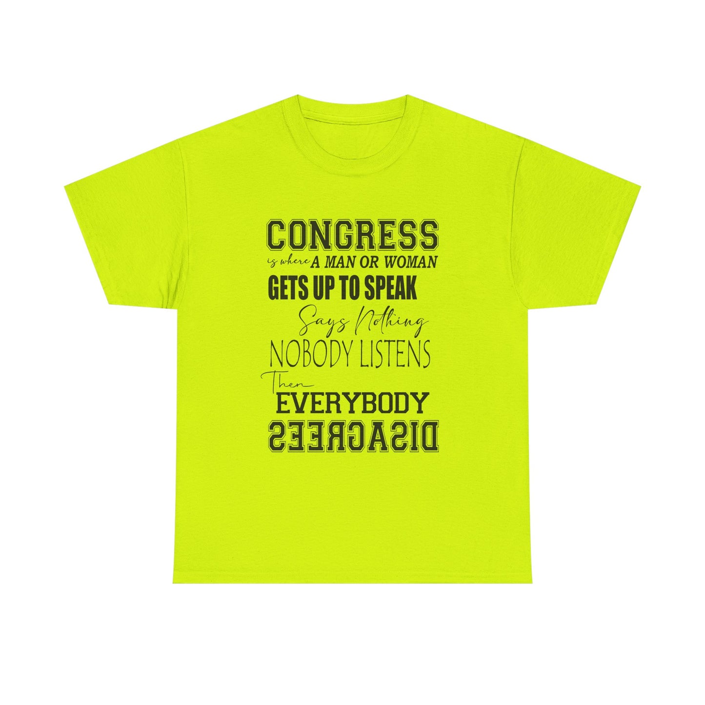 WAKE UP CONGRESS Tee | Political Quote Typography T-Shirt