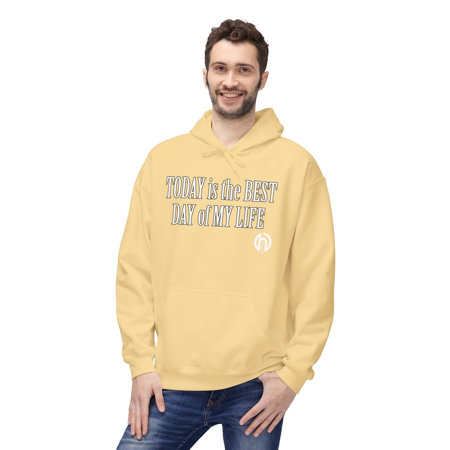 Hoodie — "Today Is the Best Day of My Life" Inspirational Fleece Hoodie