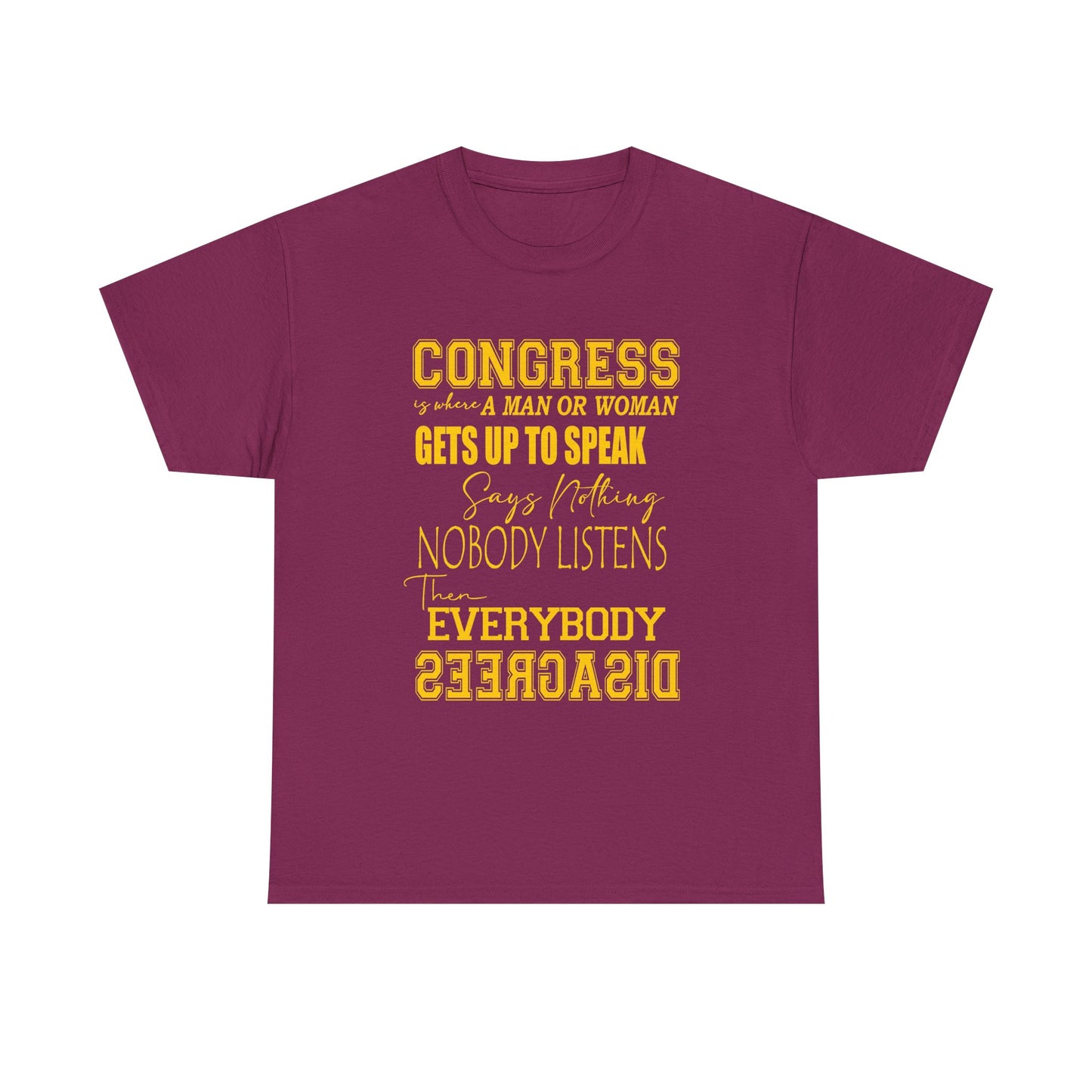 Wake Up Congress T-Shirt | Political Typography Statement Tee