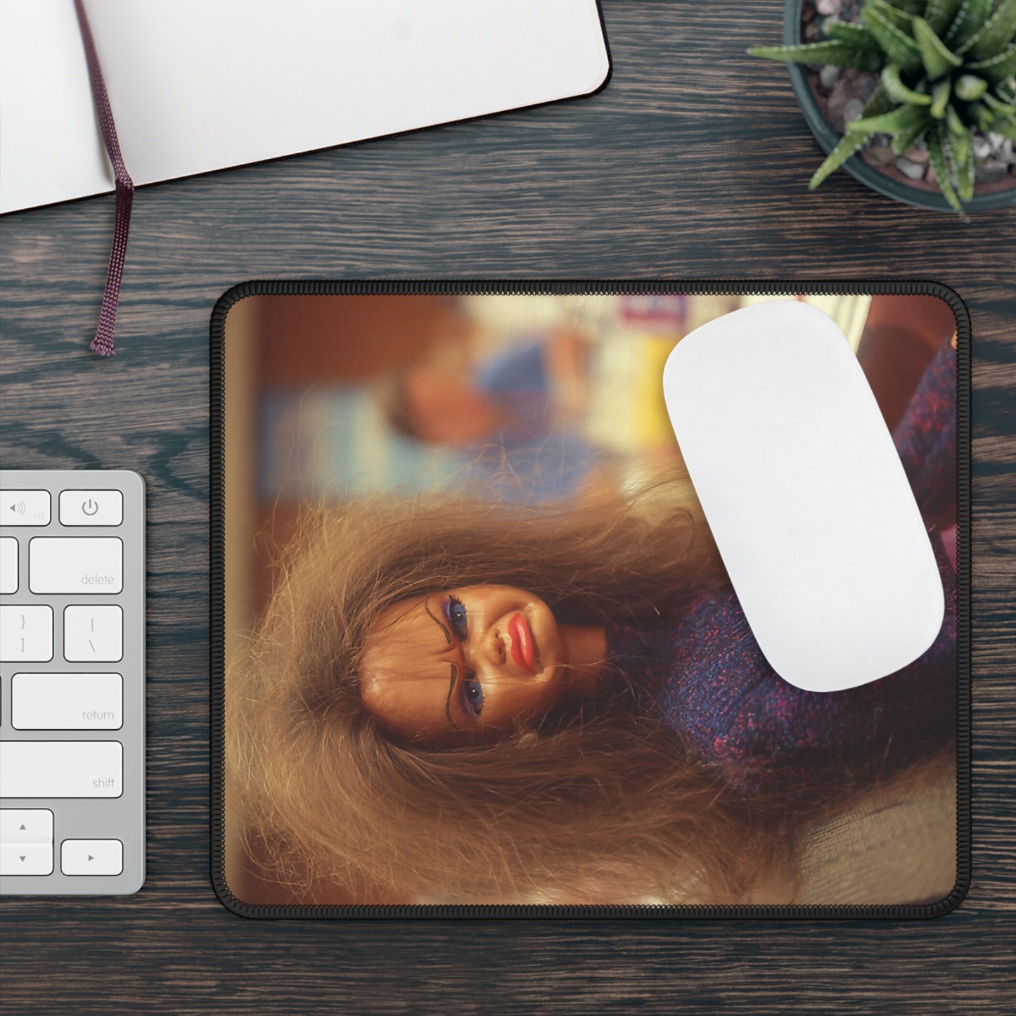 NOT What She Prayed For Funny Doll Face Mouse Pad
