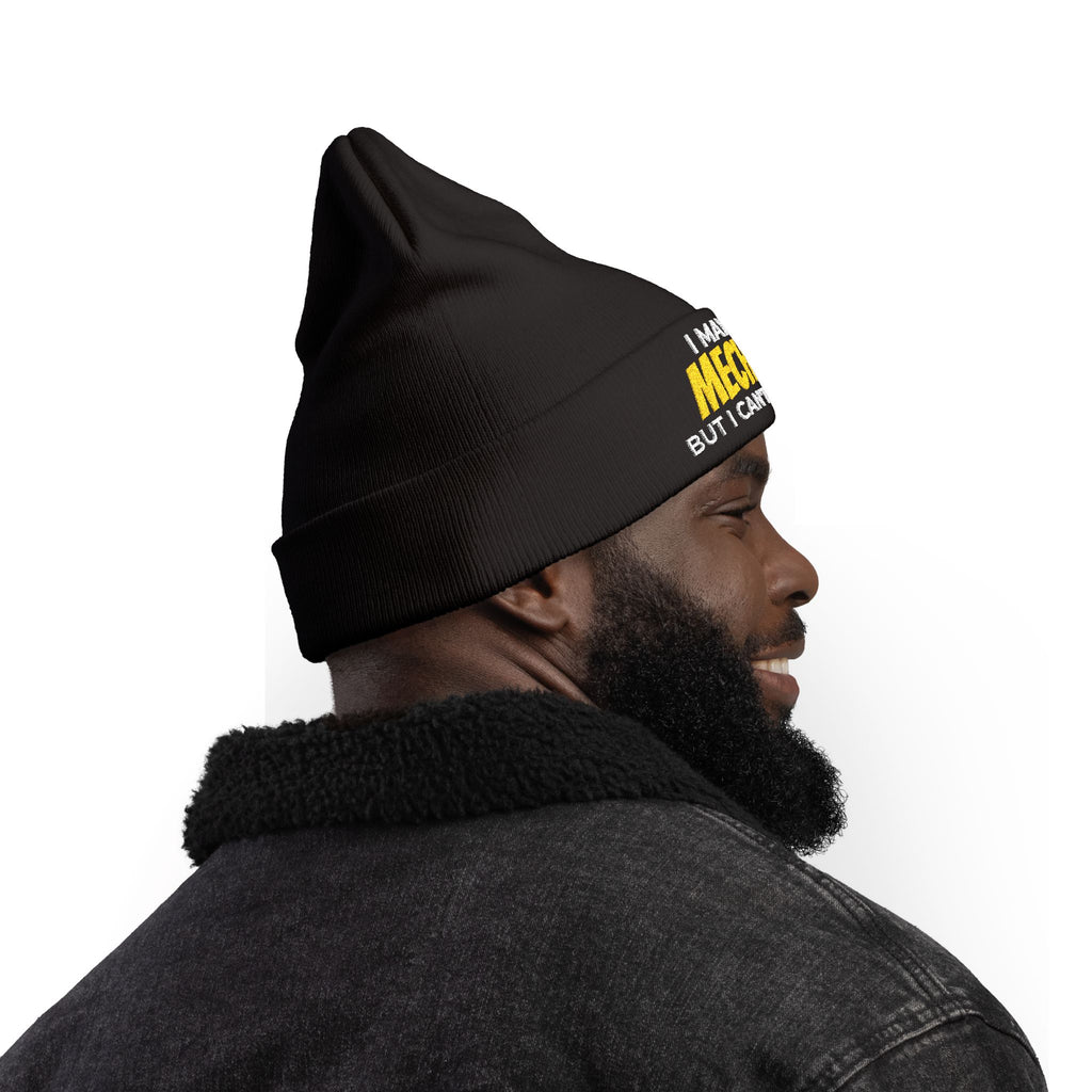 "I May Be A MECHANIC But I Can't Fix Stupid" Knit Hat