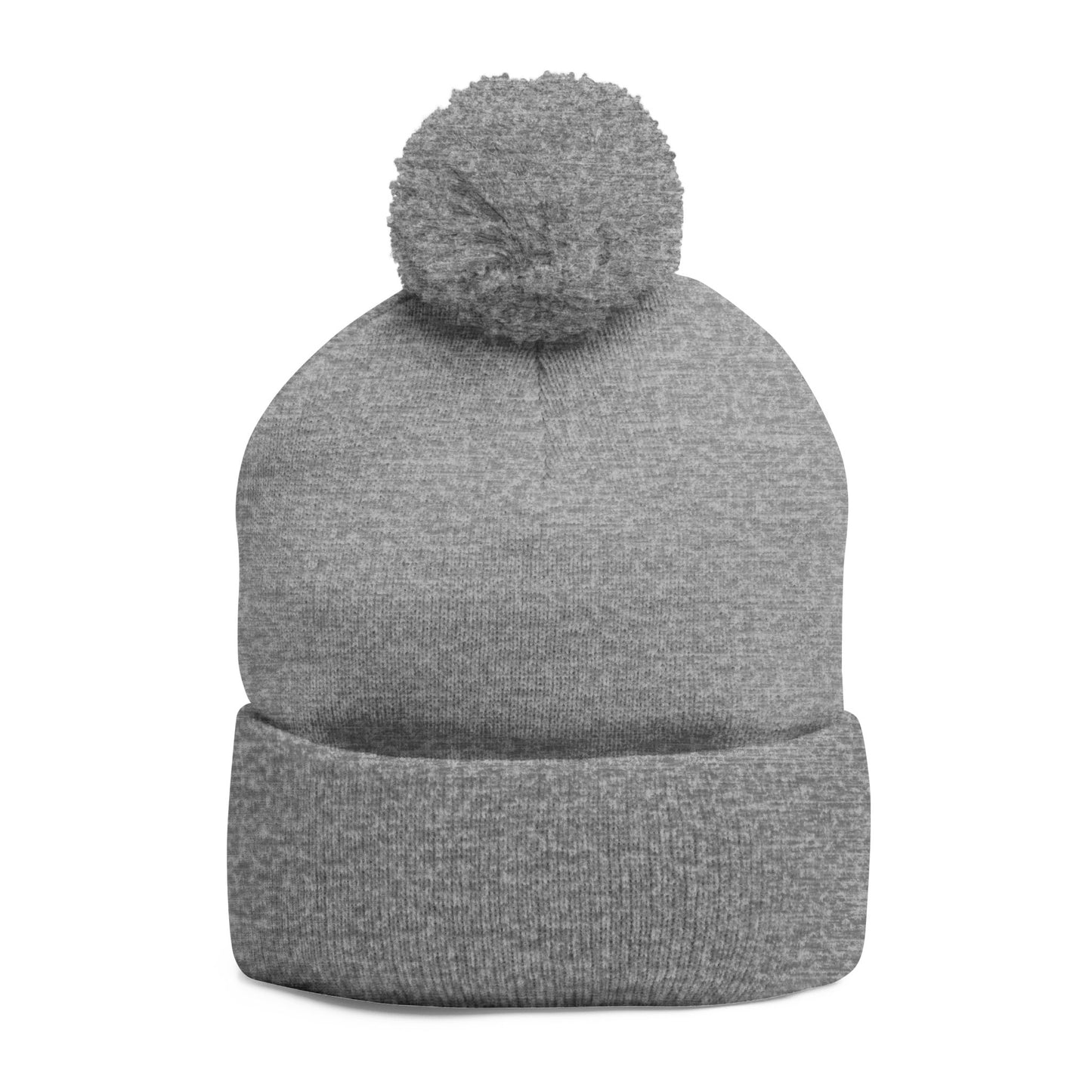 Today Is The Best Day Of My Life POM-POM KNIT Embroidered Beanie (WHITE EMBROIDERY)