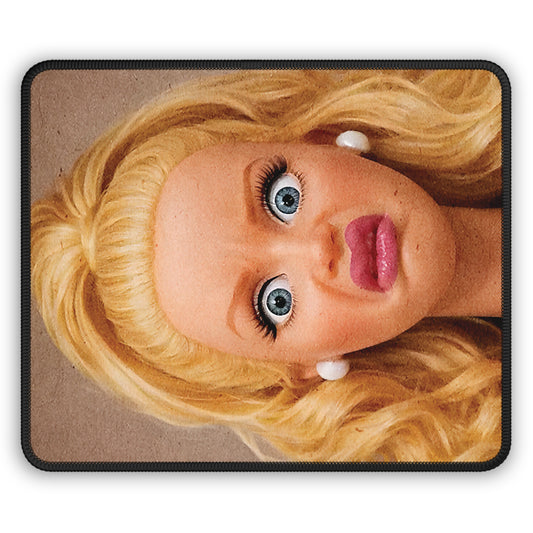 WTH Ponytail Funny Doll Face Mouse Pad