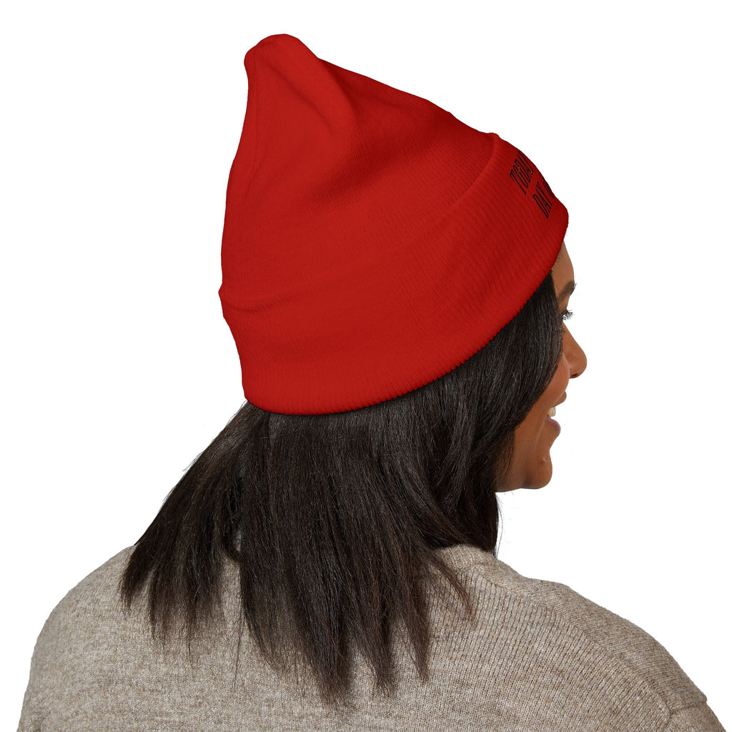 'Today Is The Best Day Of My Life' Cuffed Beanie (BLACK EMBROIDERY)