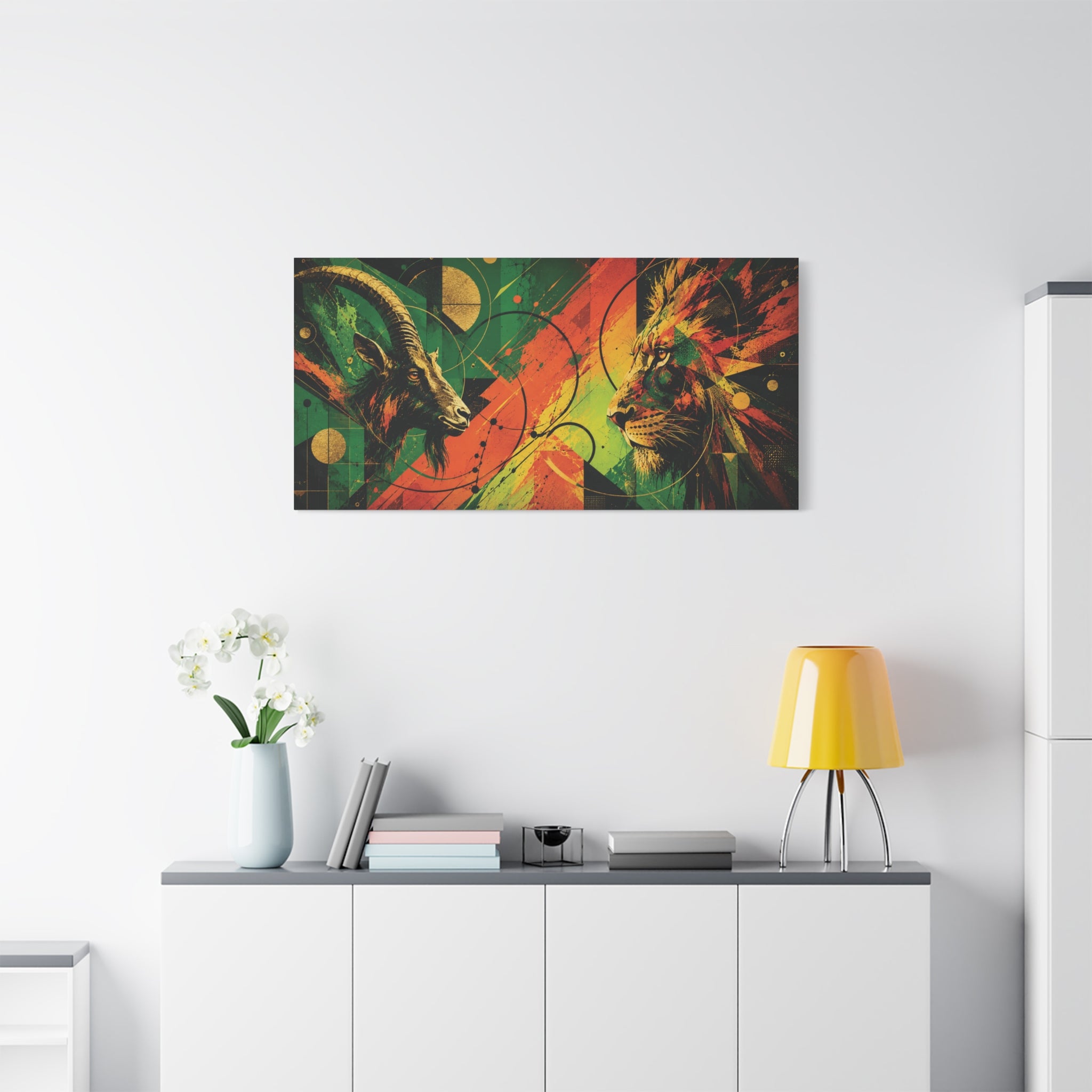 Sovereign Savannah: APEX ENTITIES Abstract Matte Canvas Wall Art