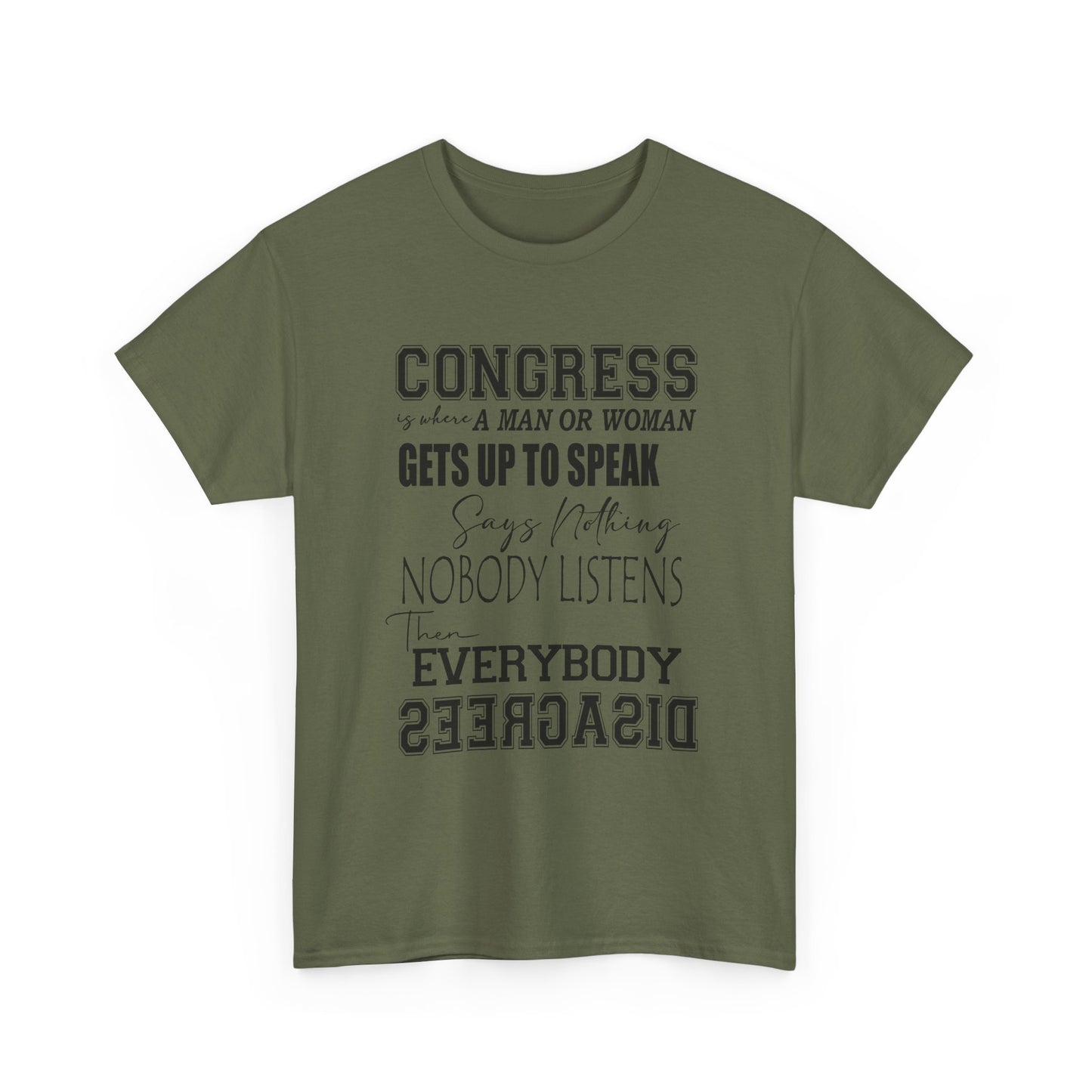 WAKE UP CONGRESS Tee | Political Quote Typography T-Shirt