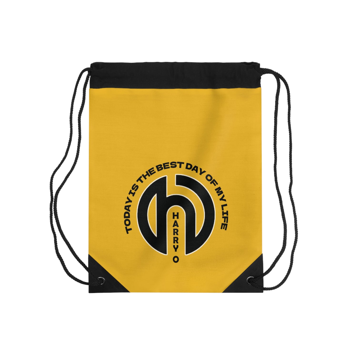 HarryO Today Is The Best Day of My Life Drawstring Gymsack YELLOW