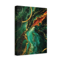 Emerald Magma: Flowing Liquid Marble Collection 3-piece TRIPTYCH WALL ART