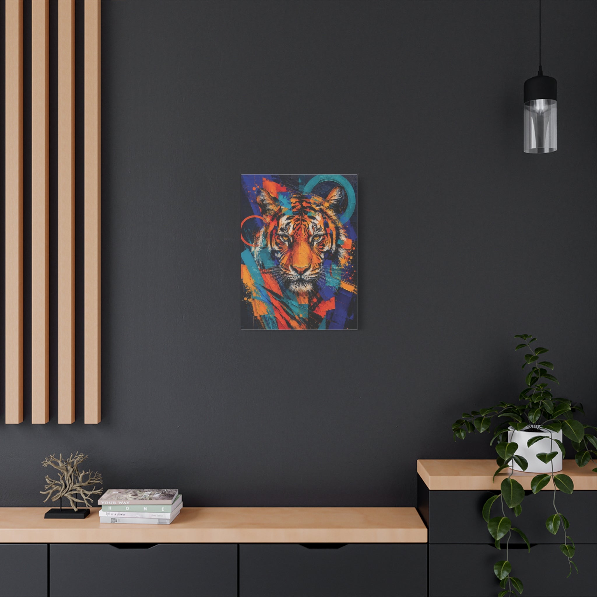 Electric Safari: The Kinetic Stripe Series Collection 3-piece TRIPTYCH WALL ART