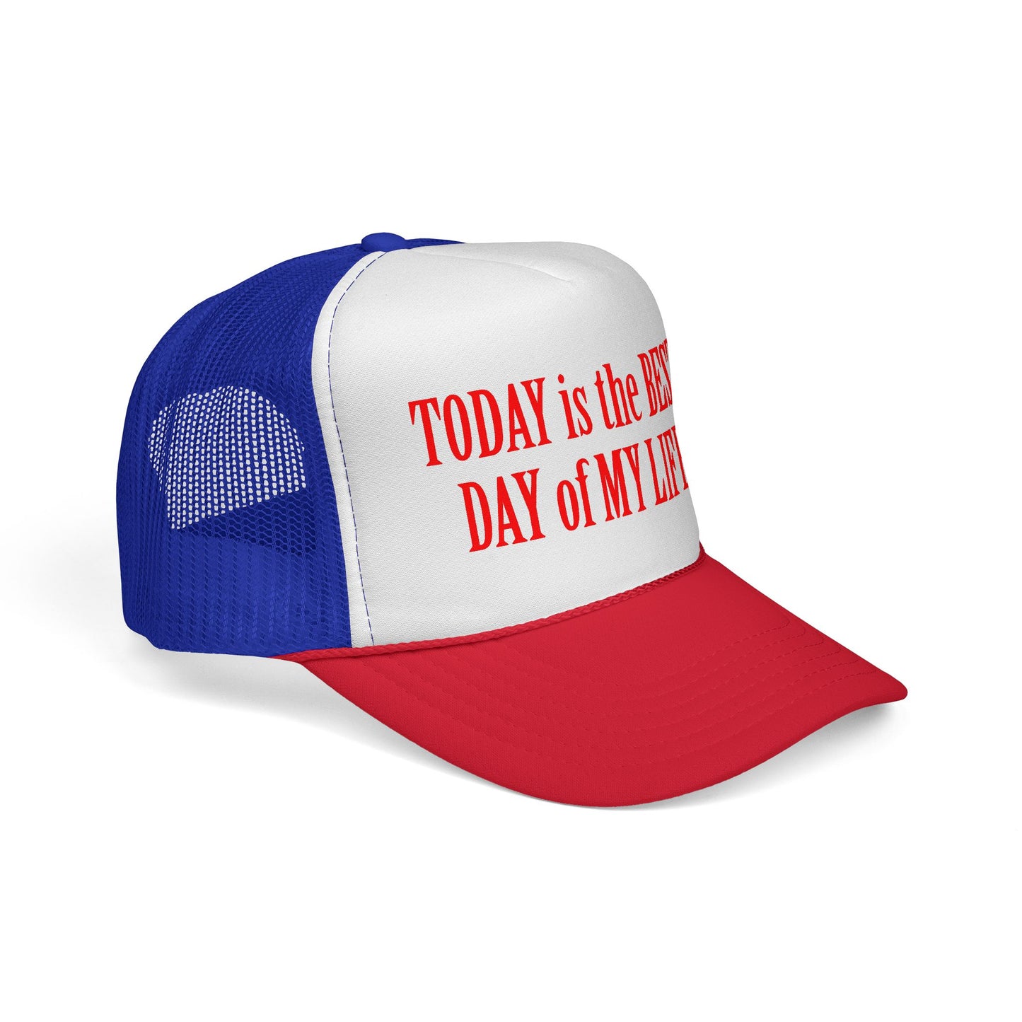 HARRY O RED Trucker Cap — "Today Is the Best Day of My Life" Retro Mesh Hat