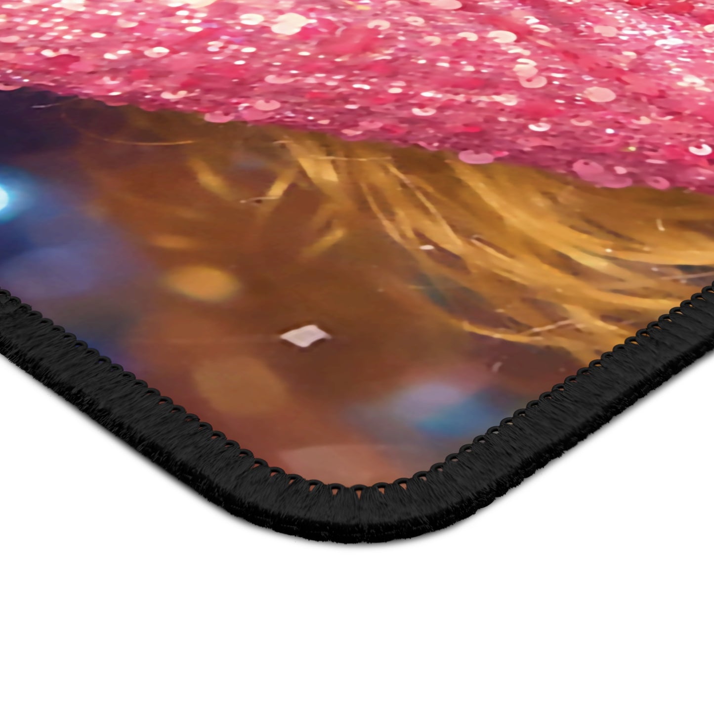 Pink Party Funny Doll Face Mouse Pad