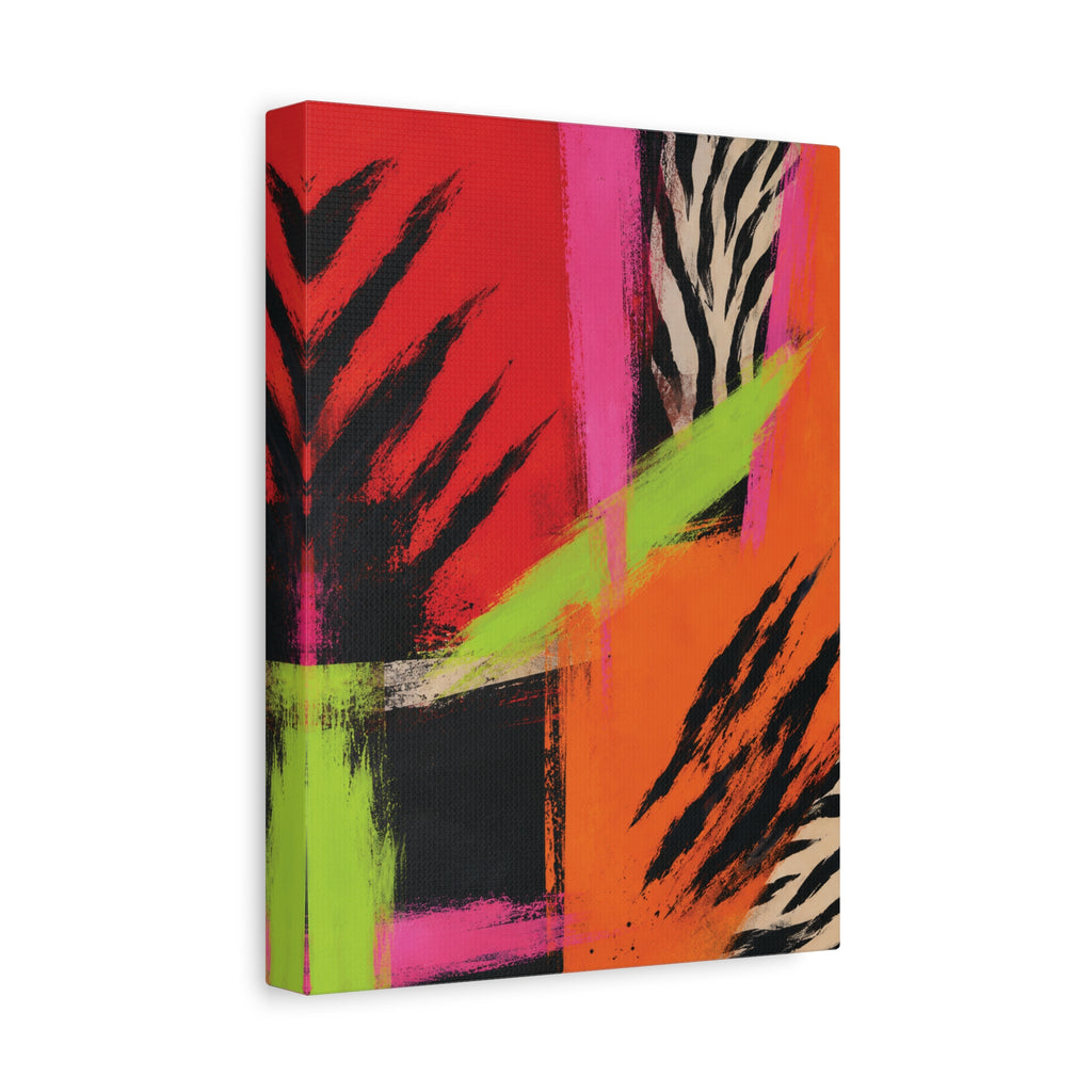 Electric Jungle Canvas IIIR Deconstructed Abstract Tiger