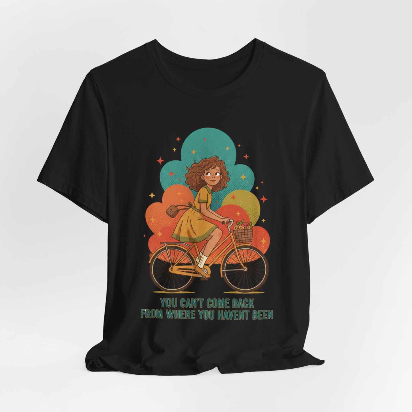 Retro-Futurist Starburst Bike Tee | mid-century space art, vintage sci-fi
