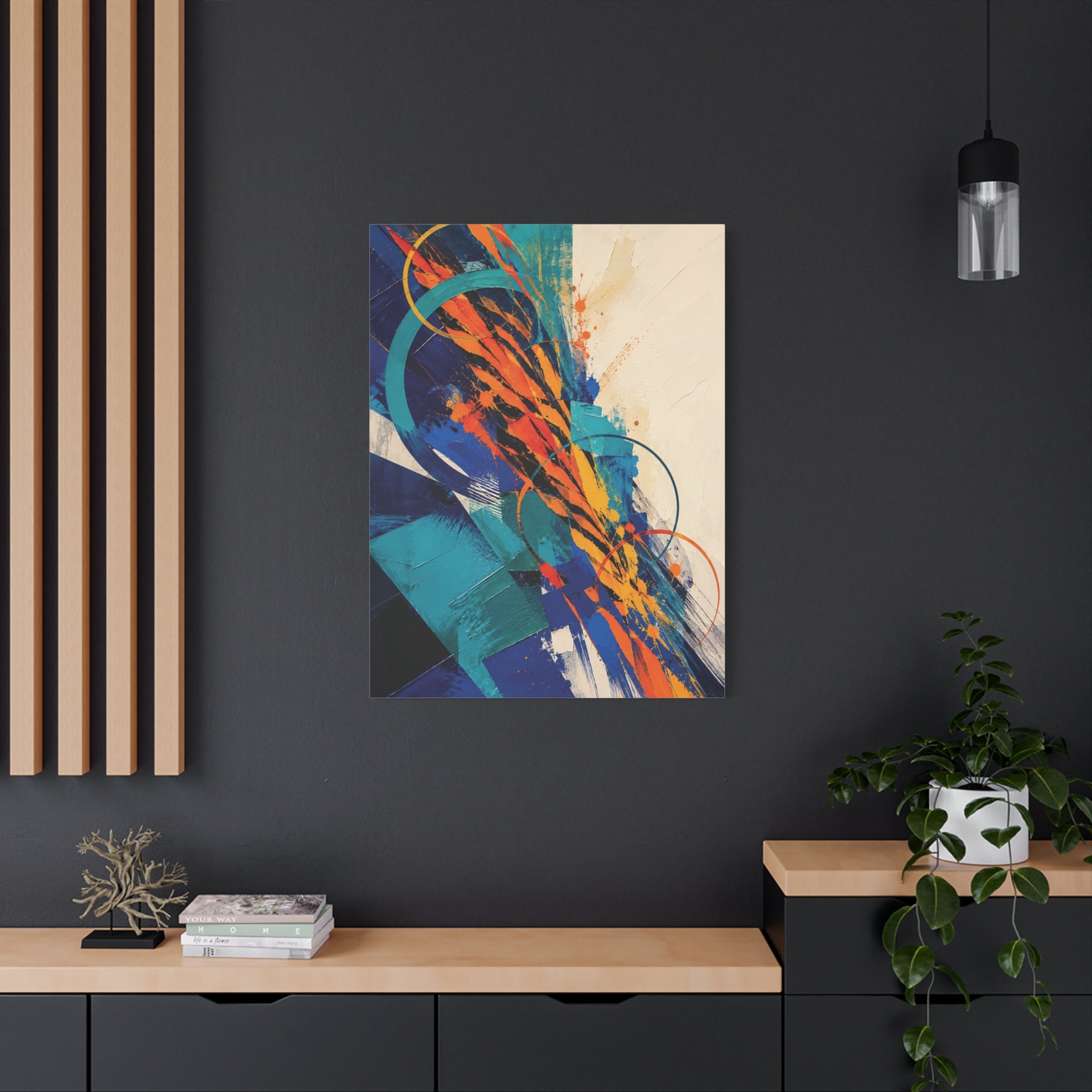 Electric Safari: The Kinetic Stripe Series Collection 3-piece TRIPTYCH WALL ART