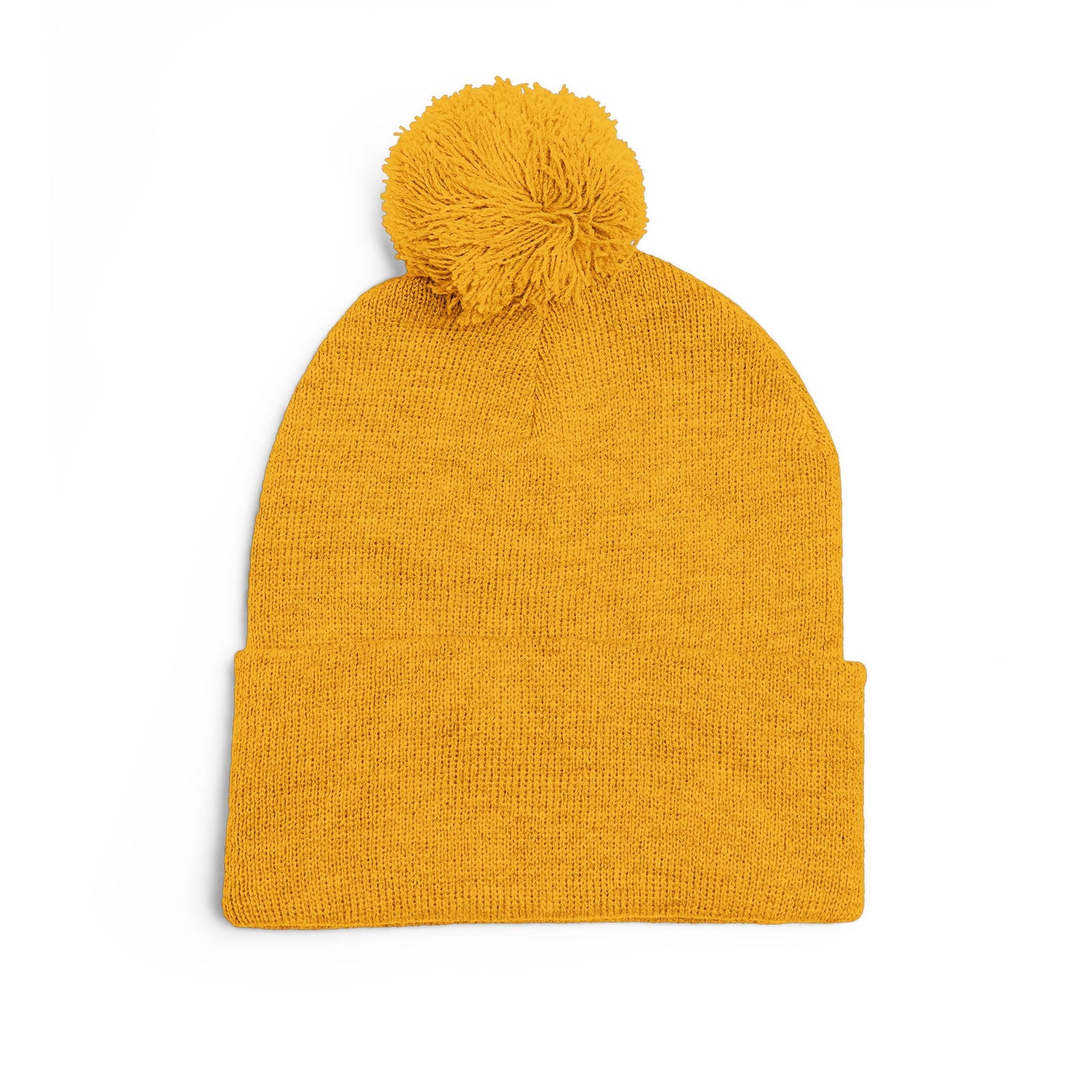 Today Is The Best Day Of My Life POM-POM Knit Beanie (RED EMBROIDERY)
