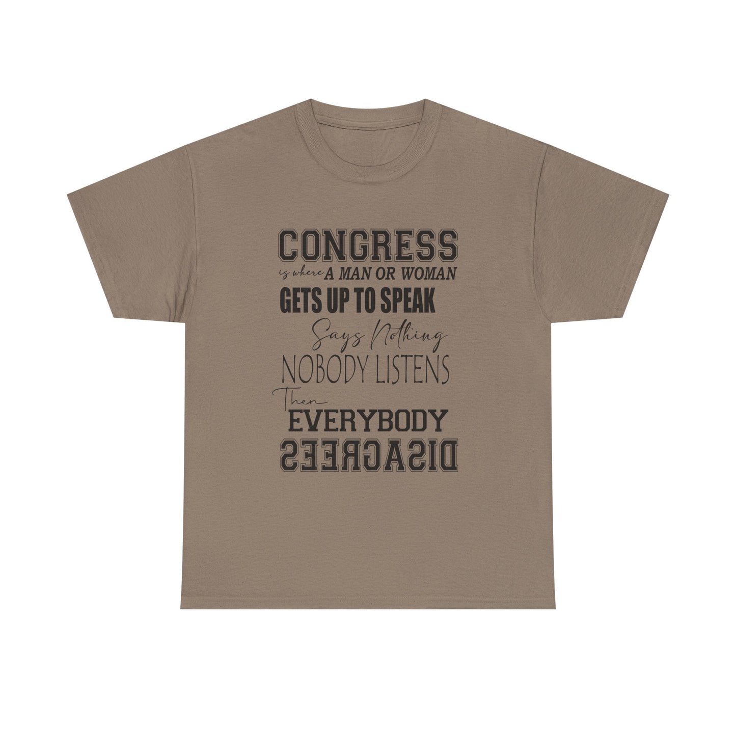 WAKE UP CONGRESS Tee | Political Quote Typography T-Shirt