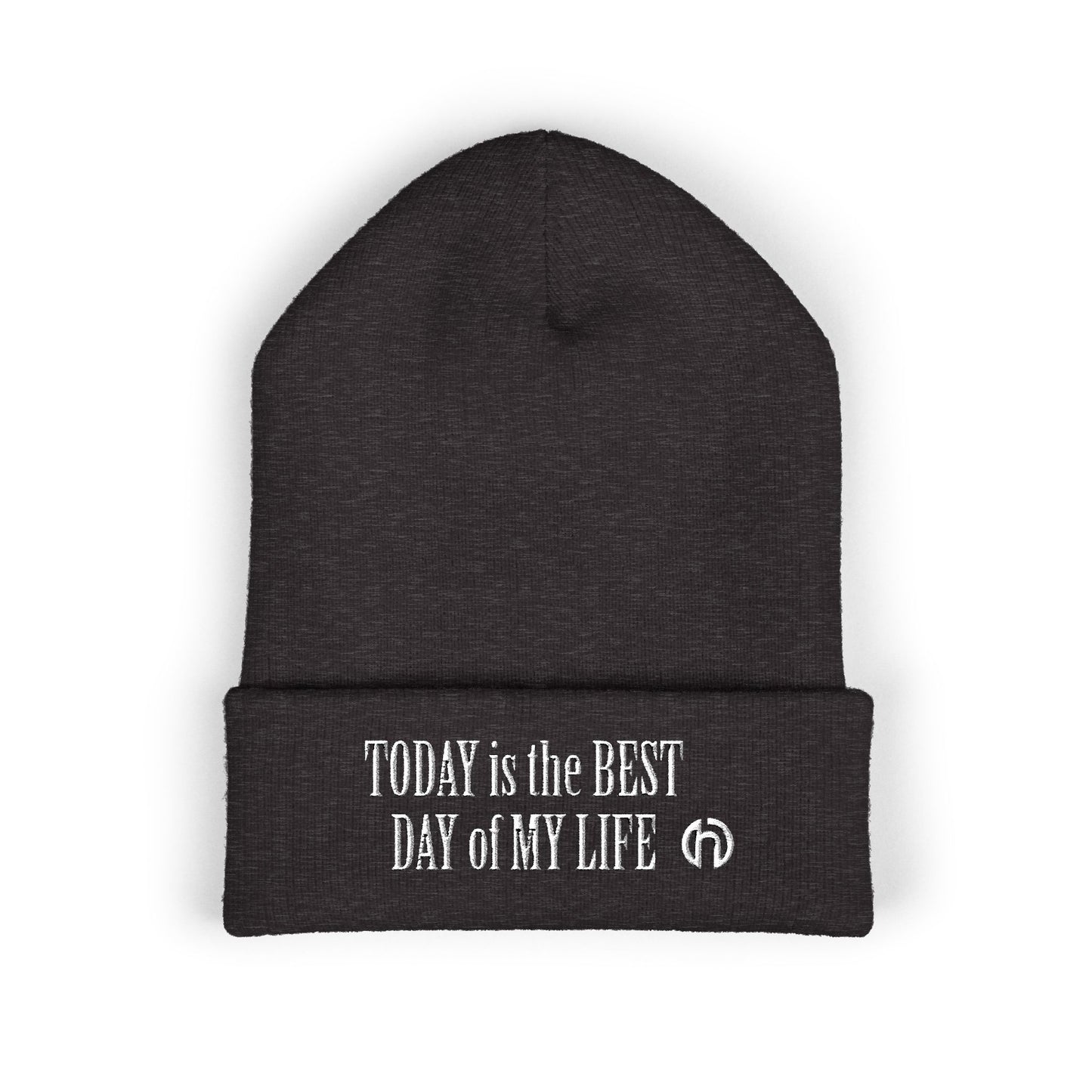 TODAY IS THE BEST DAY HARRY O Embroidered Cuffed Beanie — "Tune Into Rest" Cozy Winter Hat