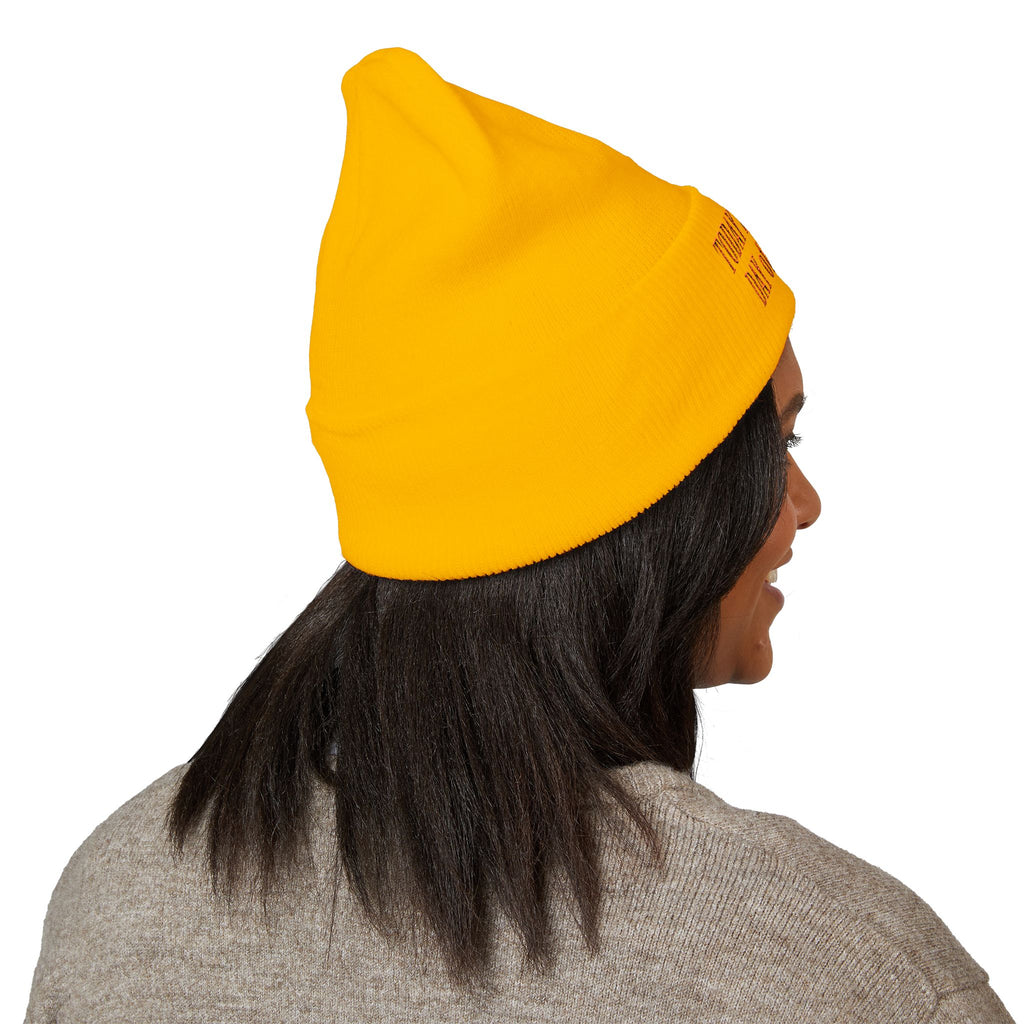 "Today Is The Best Day Of My Life" CUFF BEANIE (RED EMBROIDERY)