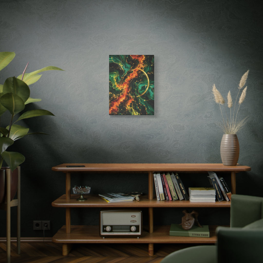 Emerald Magma: Flowing Liquid Marble Collection 3-piece TRIPTYCH WALL ART