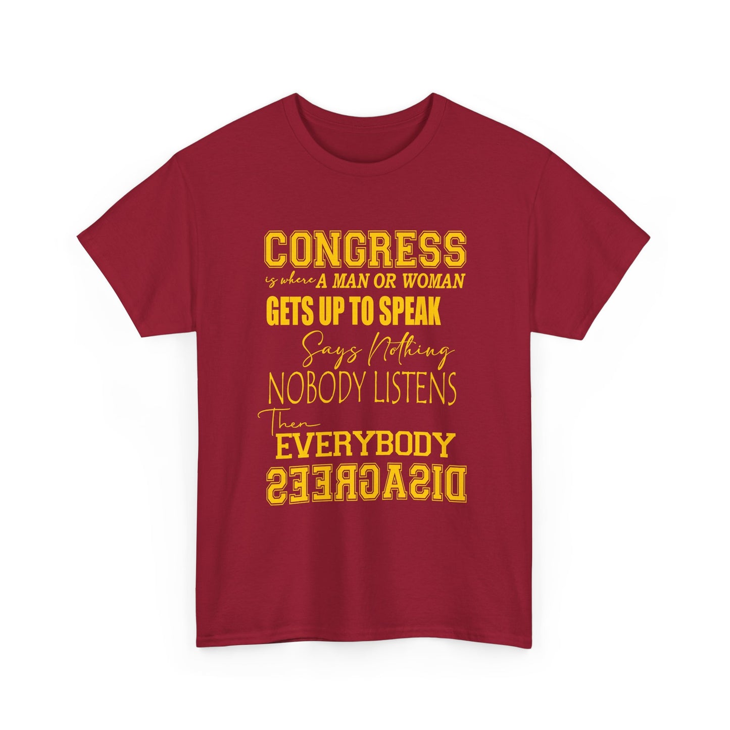 Wake Up Congress T-Shirt | Political Typography Statement Tee