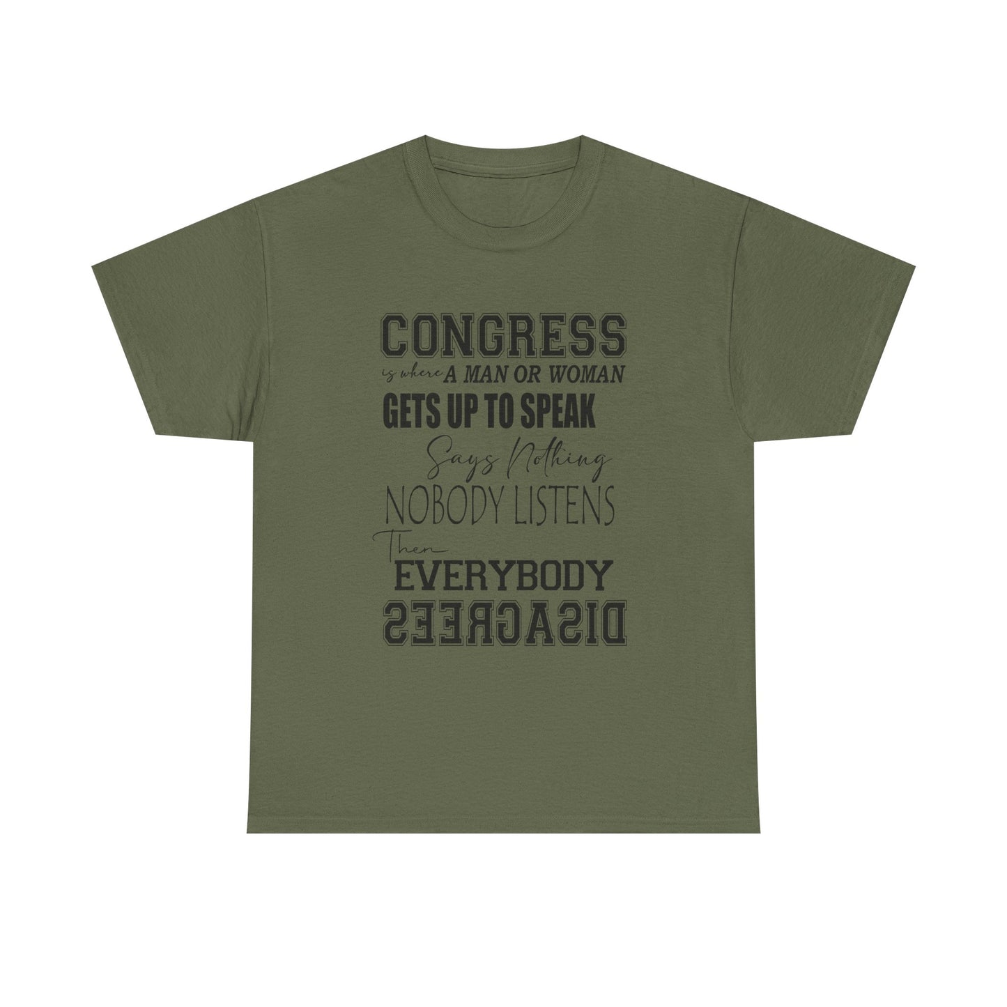 WAKE UP CONGRESS Tee | Political Quote Typography T-Shirt