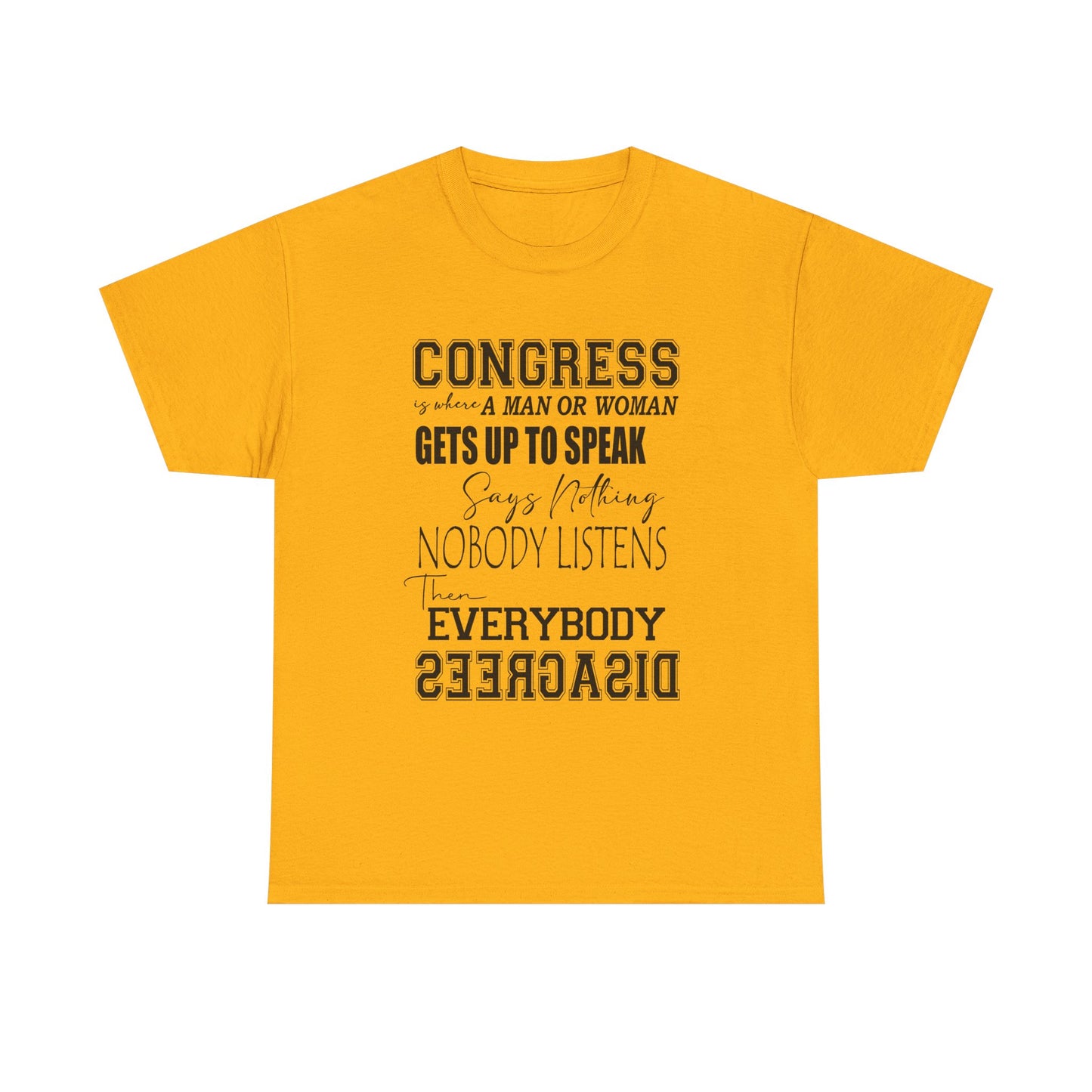 WAKE UP CONGRESS Tee | Political Quote Typography T-Shirt