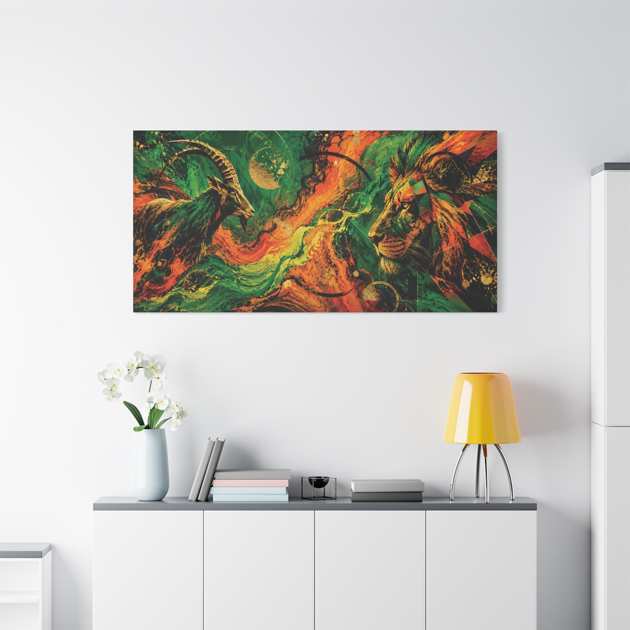Sovereign Savannah: MOLTEN RIVER Abstract Matte Canvas Wall Art