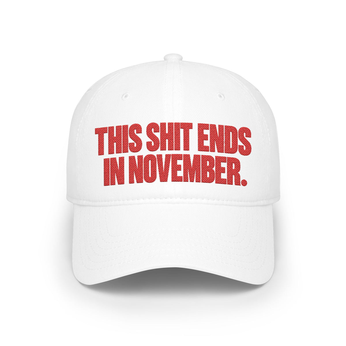 TSEN Low Profile Baseball Cap WHITE/RED