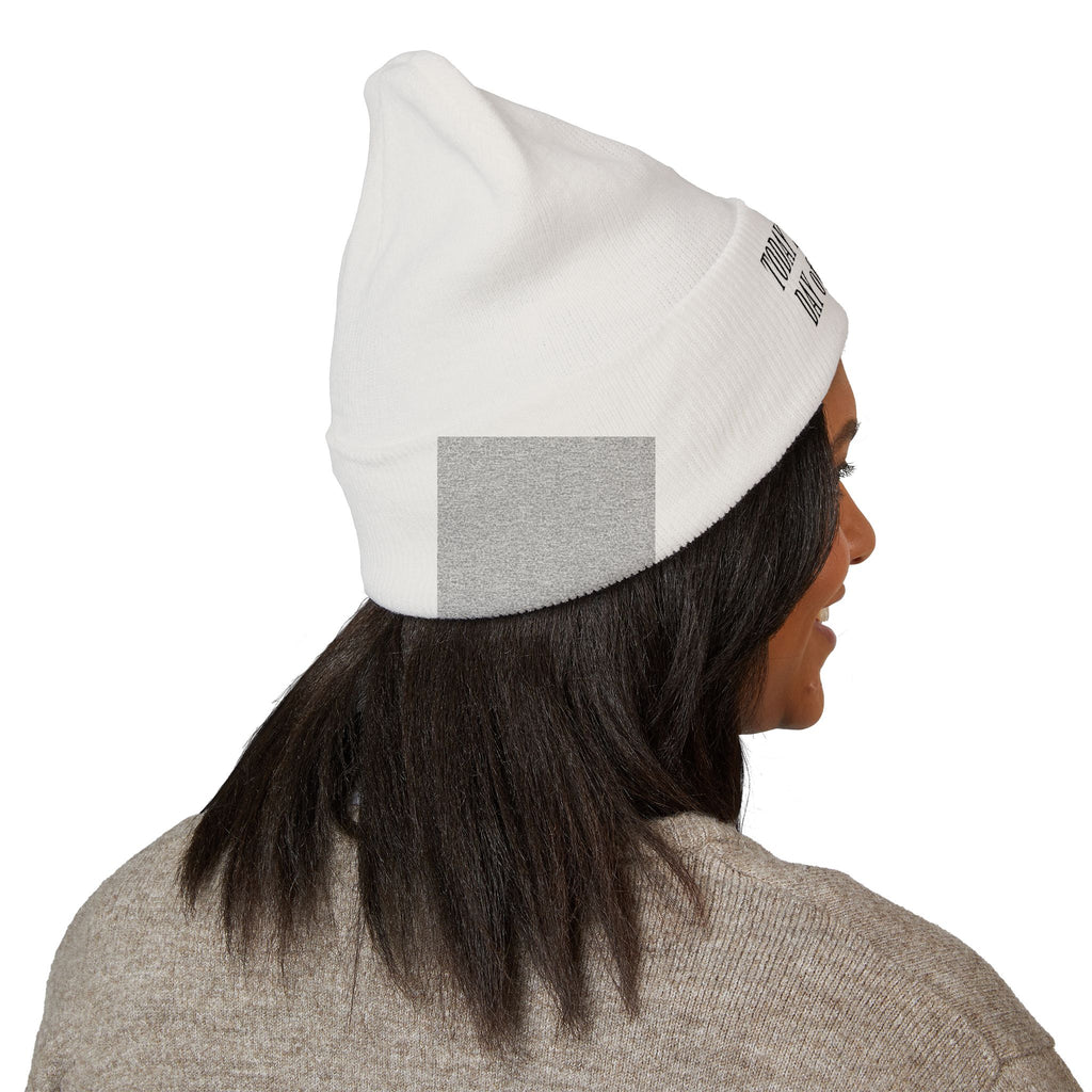 'Today Is The Best Day Of My Life' Cuffed Beanie (BLACK EMBROIDERY)