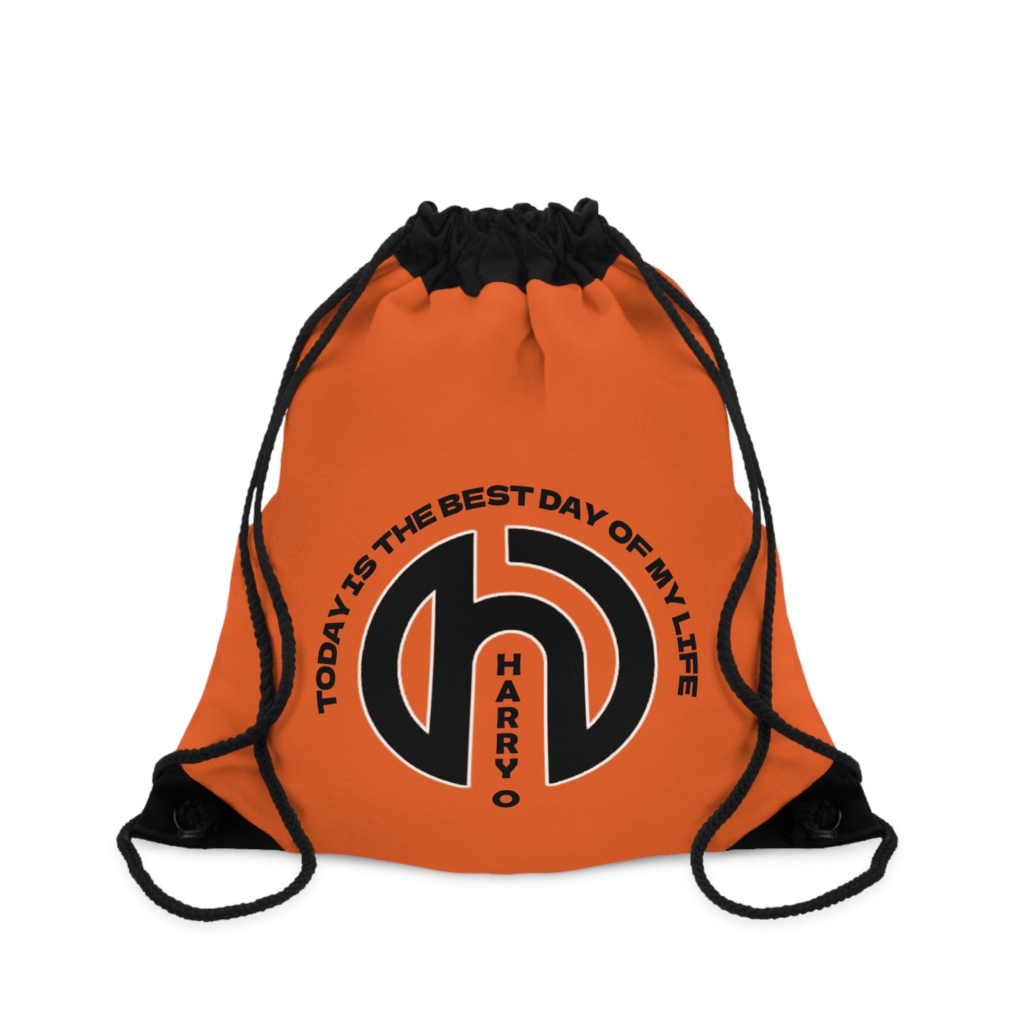 HarryO Today Is The Best Day of My Life Drawstring Gymsack ORANGE