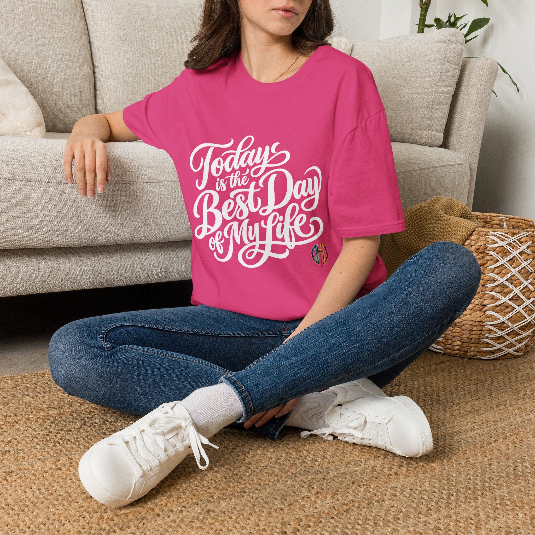 Today Is the Best Day — Morning Mantra Script Tee