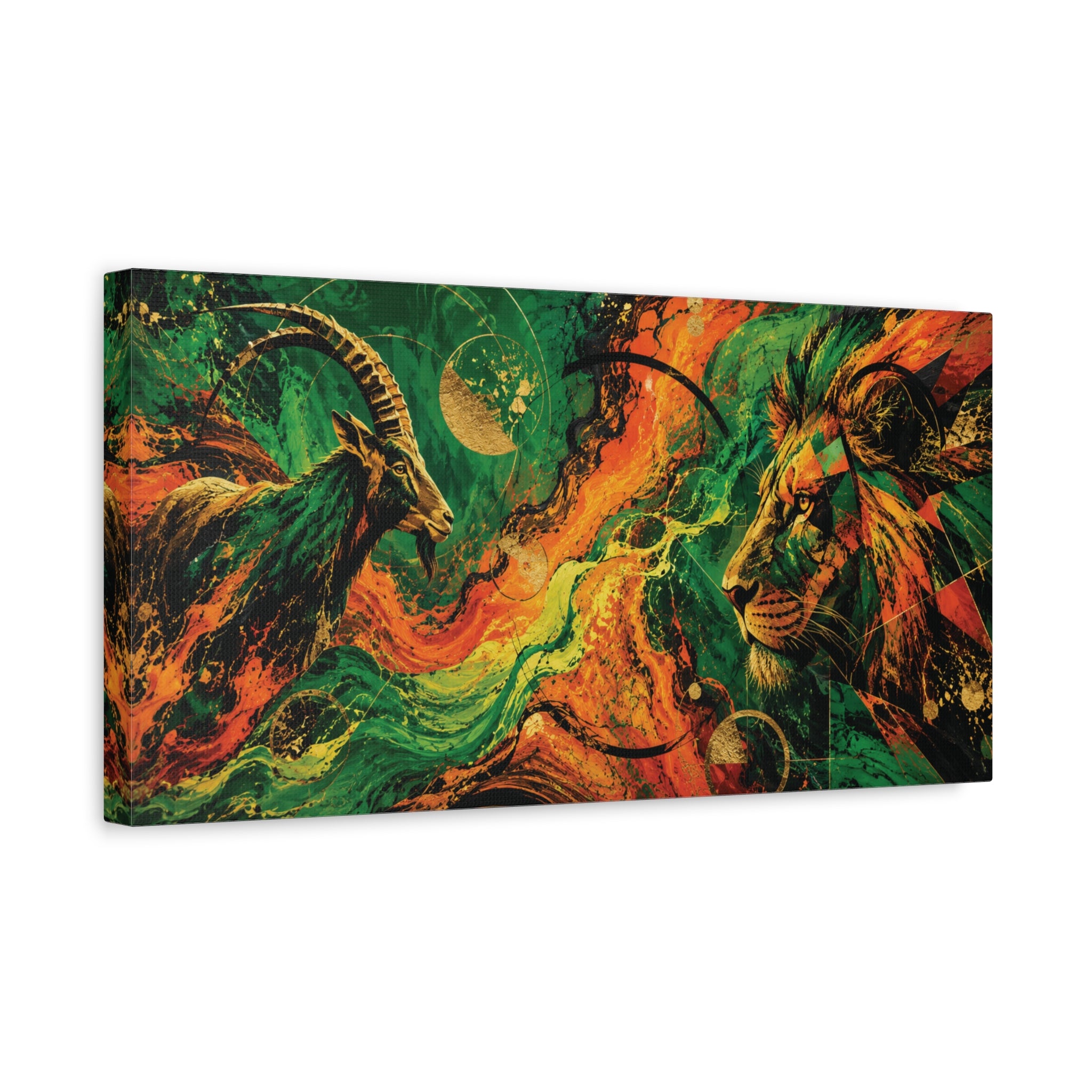 Sovereign Savannah: MOLTEN RIVER Abstract Matte Canvas Wall Art