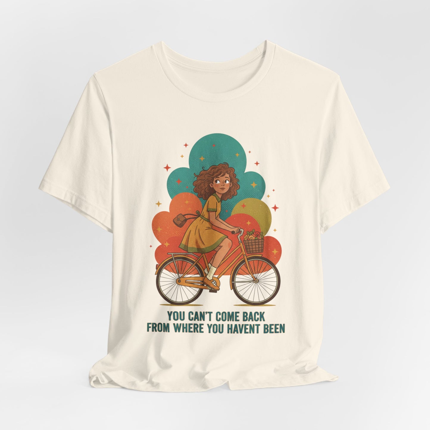 Retro-Futurist Starburst Bike Tee | mid-century space art, vintage sci-fi