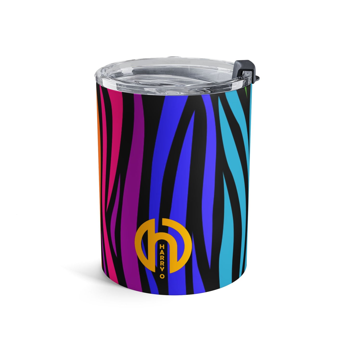 10oz Rainbow Zebra Tumbler – Insulated Travel Cup