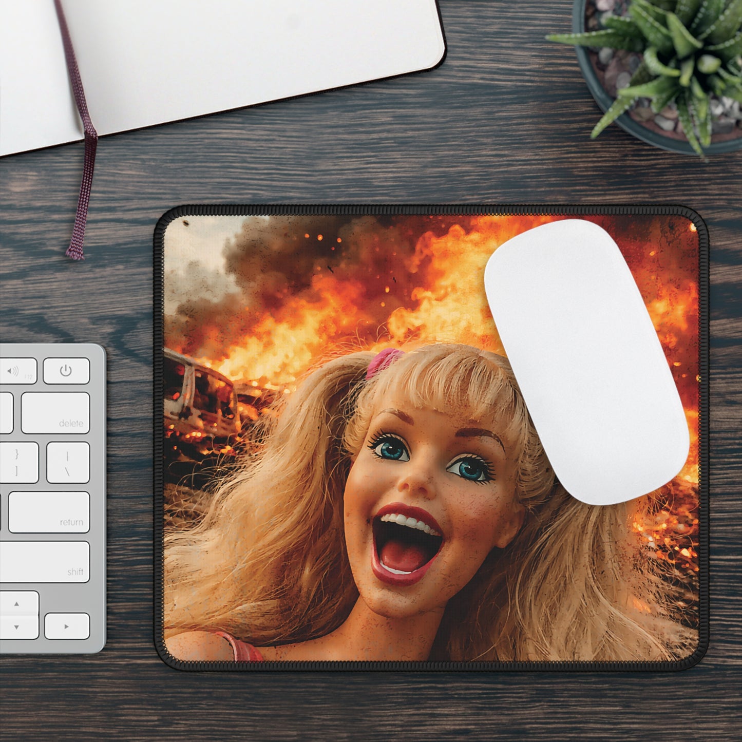 Apocalypse Funny Doll Face Mouse Pad