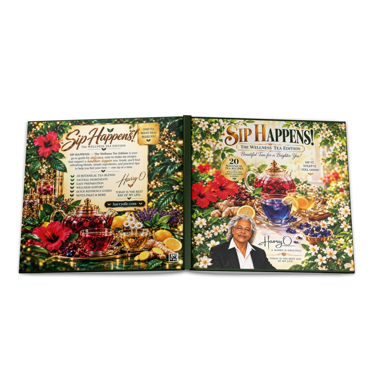 "Sip Happens!" Wellness Tea Recipe & Inspiration Book HARDCOVER