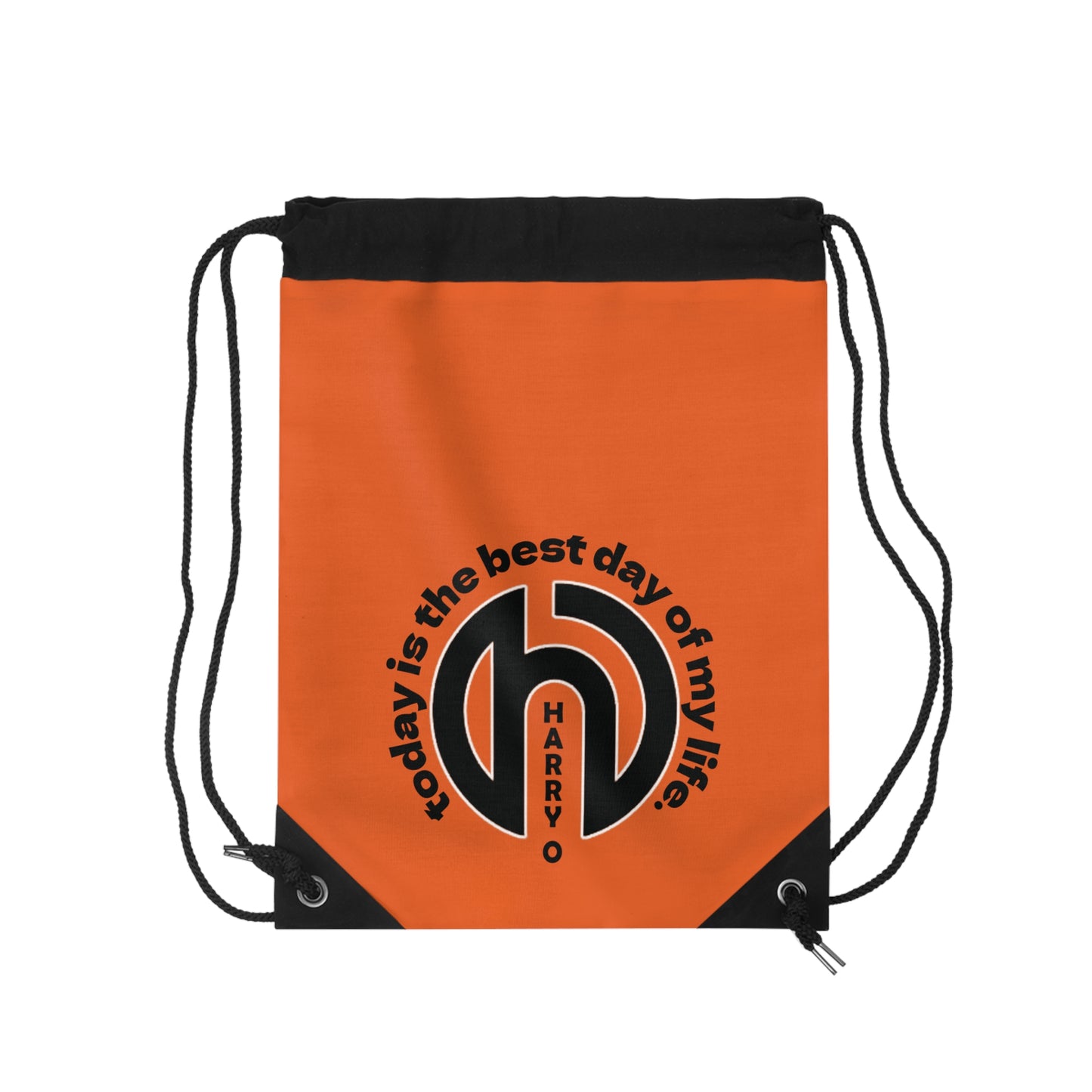 HarryO Today Is The Best Day of My Life Drawstring Gymsack ORANGE