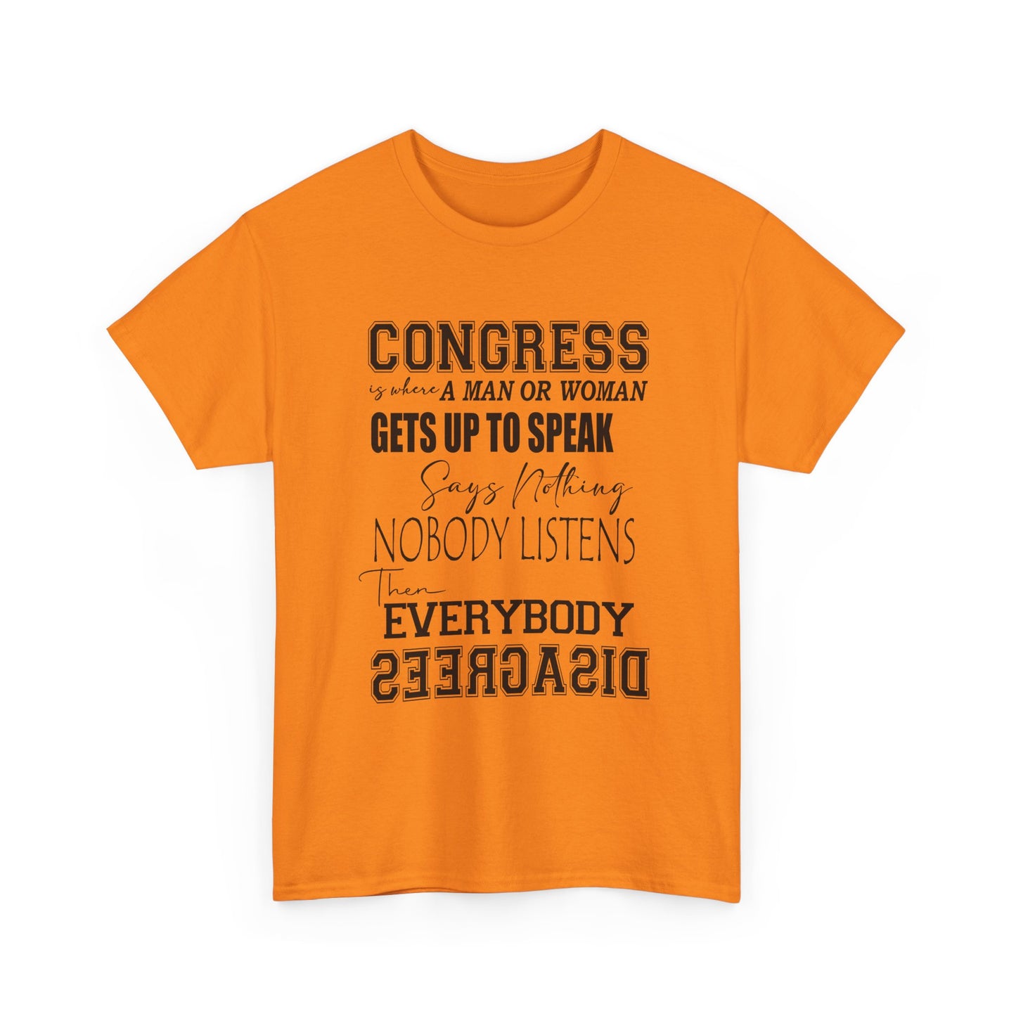 WAKE UP CONGRESS Tee | Political Quote Typography T-Shirt