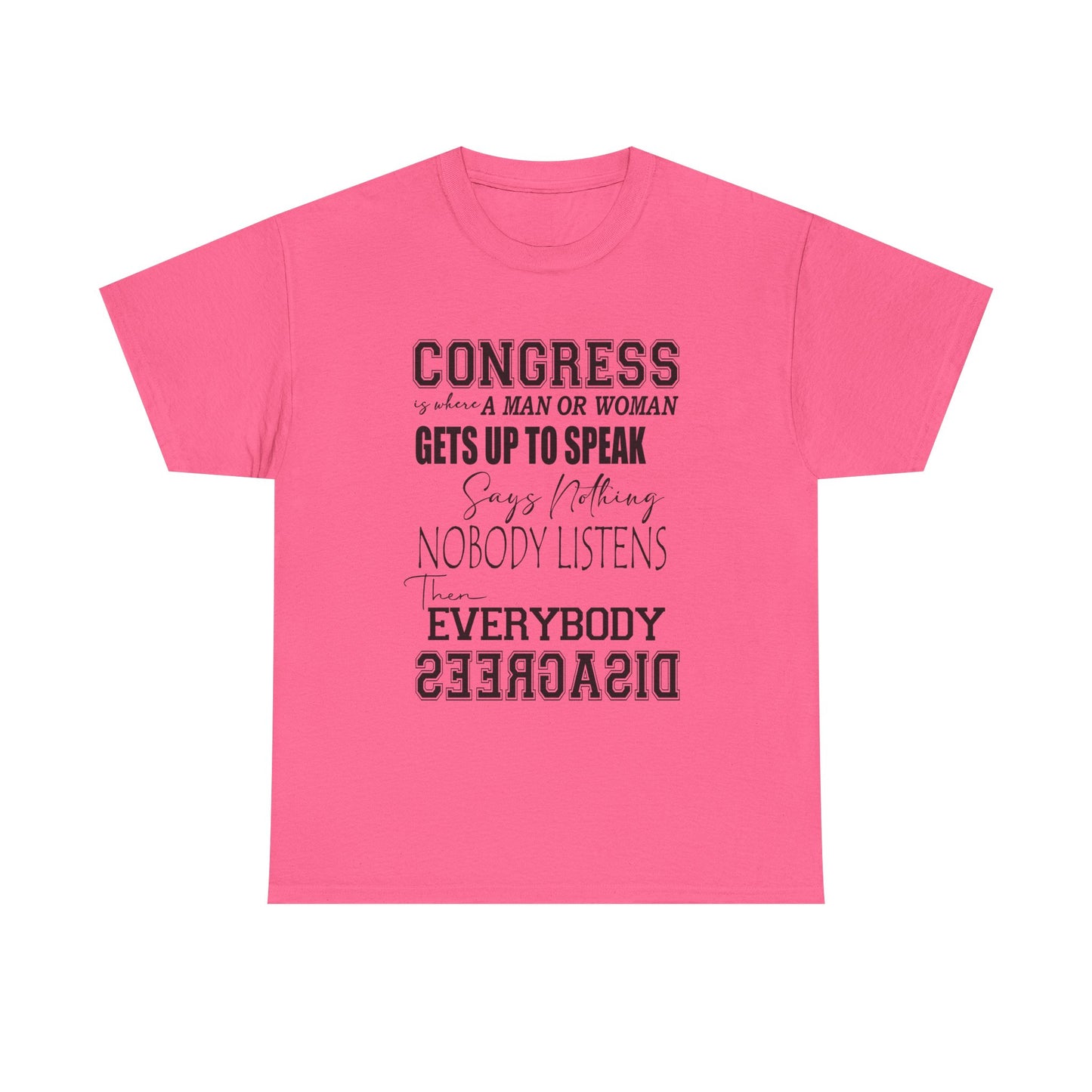 WAKE UP CONGRESS Tee | Political Quote Typography T-Shirt