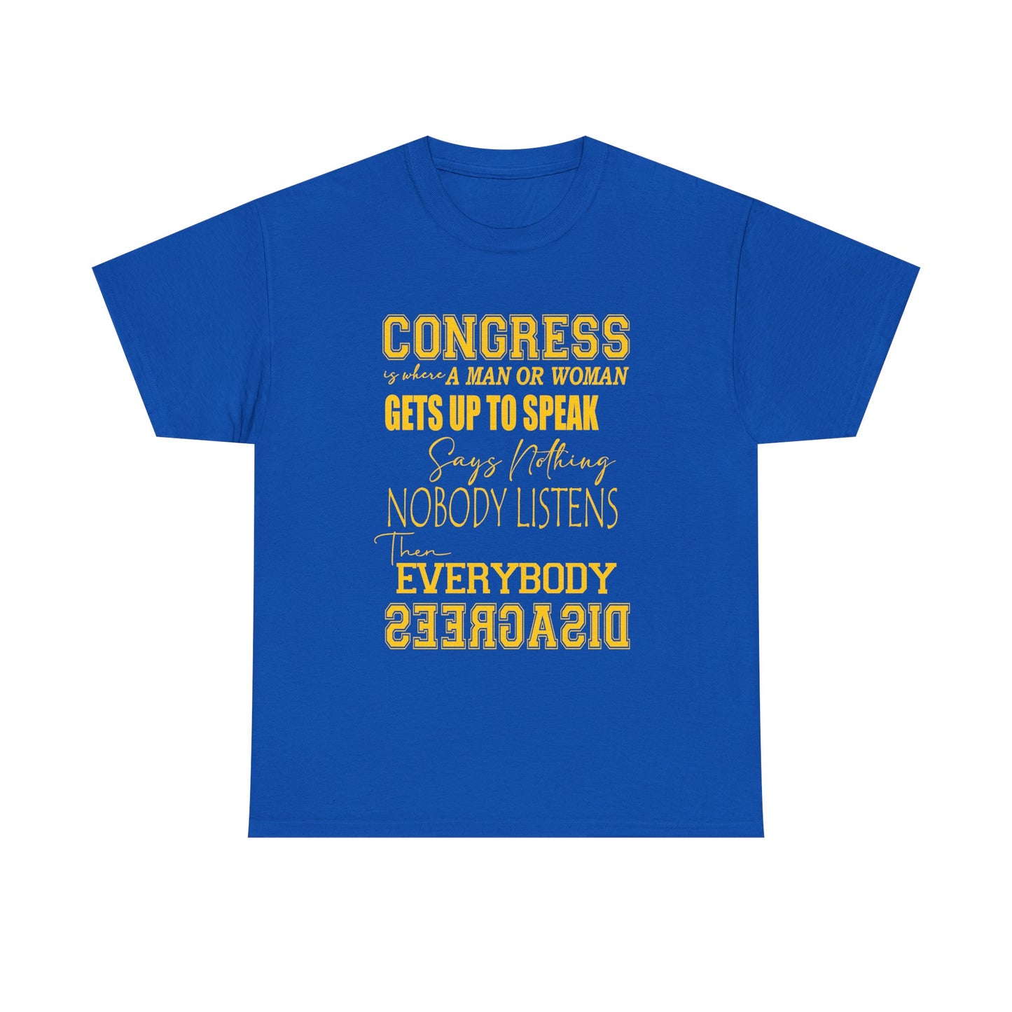 Wake Up Congress T-Shirt | Political Typography Statement Tee