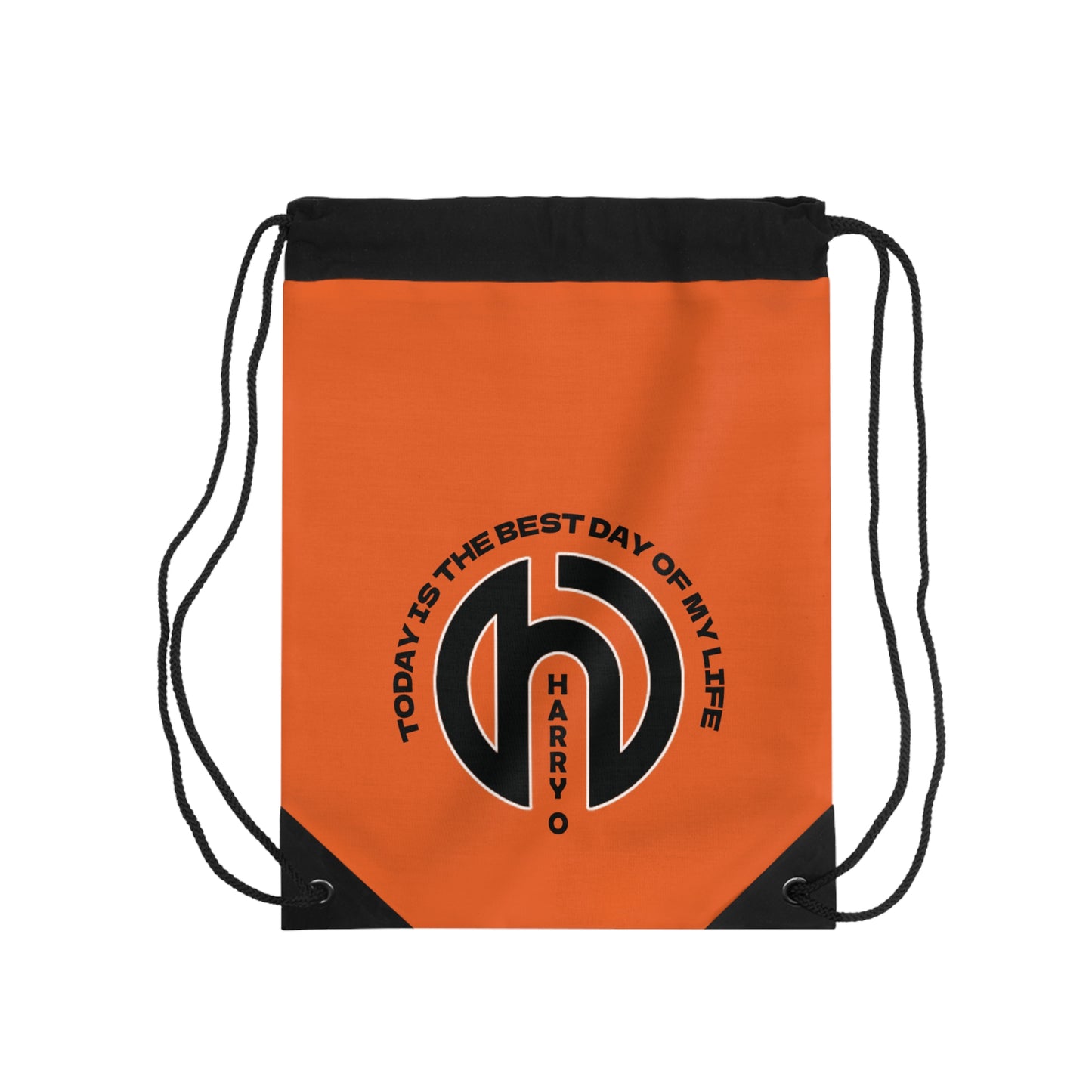 HarryO Today Is The Best Day of My Life Drawstring Gymsack ORANGE