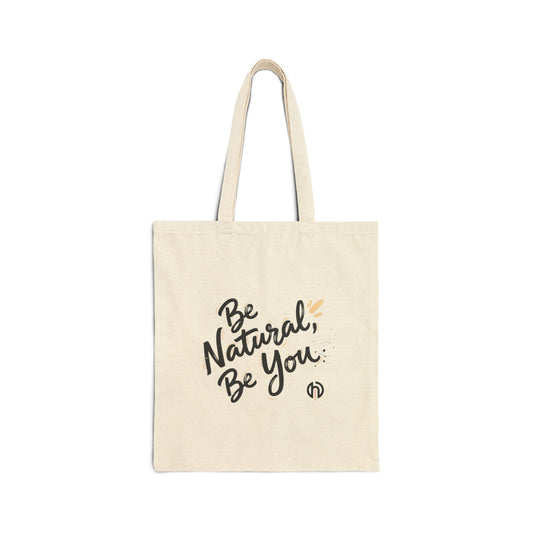 Be Natural Be You Tote | Handwritten Marker Brush Script, Humanized Typography