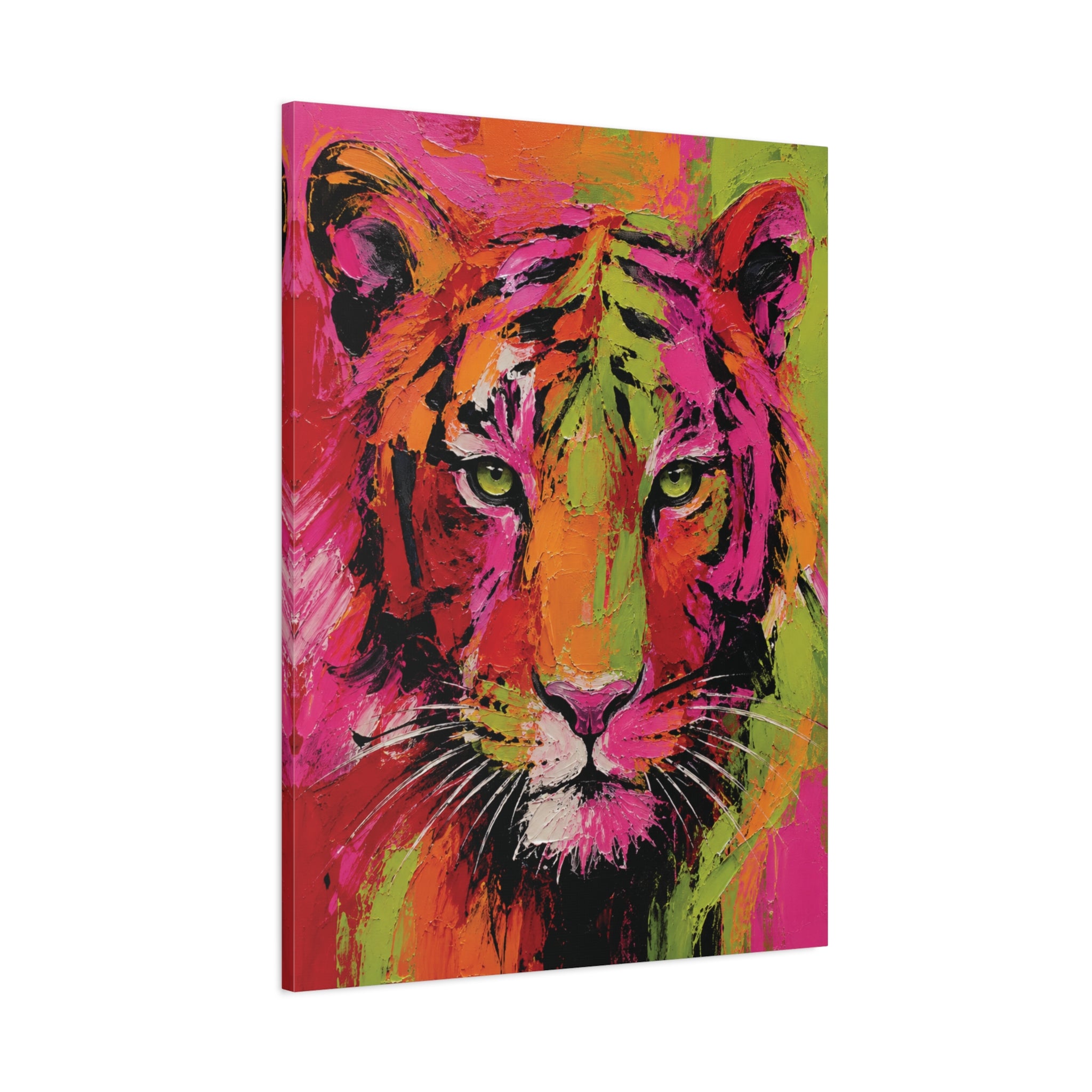 Electric Jungle Canvas IIC Bold Fauvism Tiger Portrait