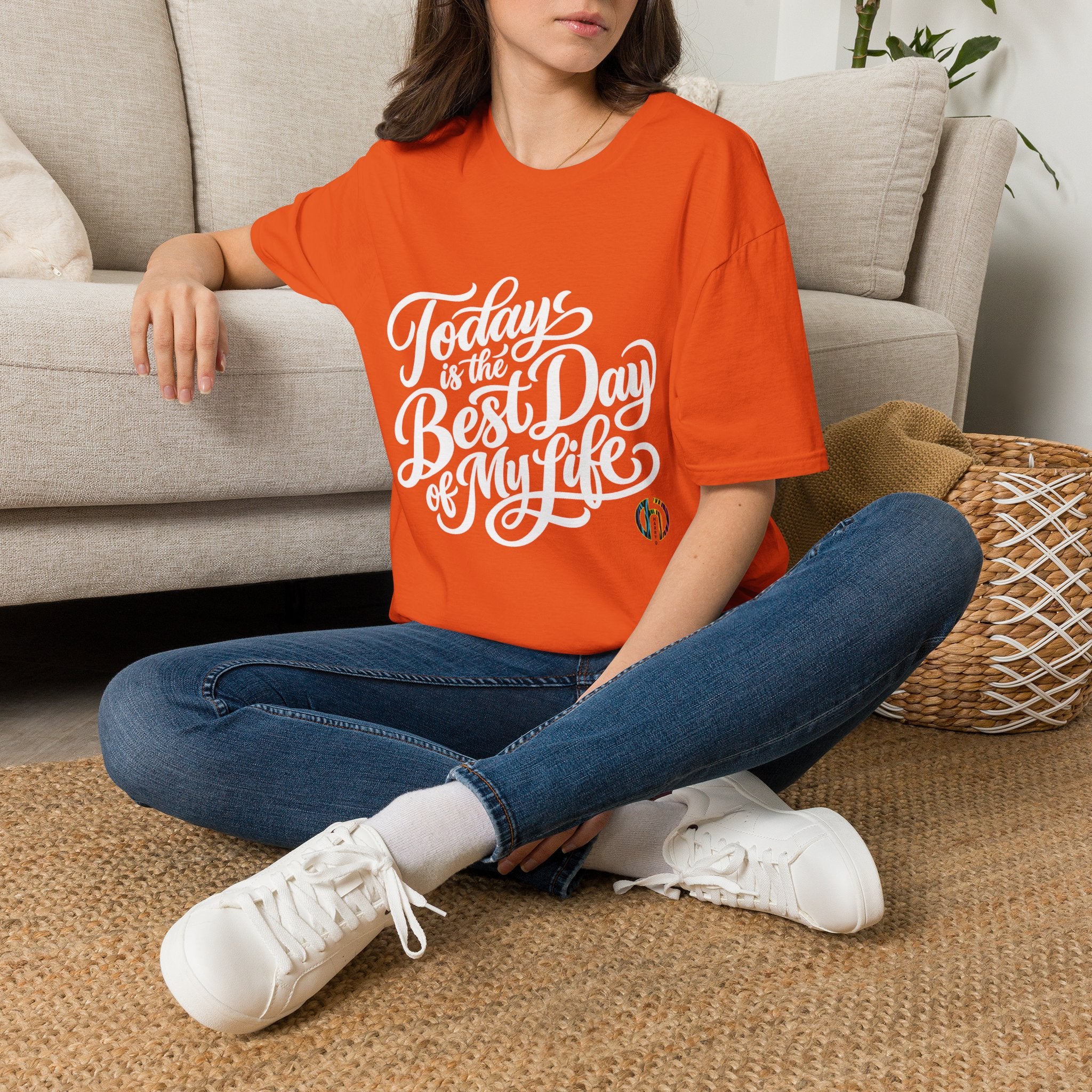 Today Is the Best Day — Morning Mantra Script Tee