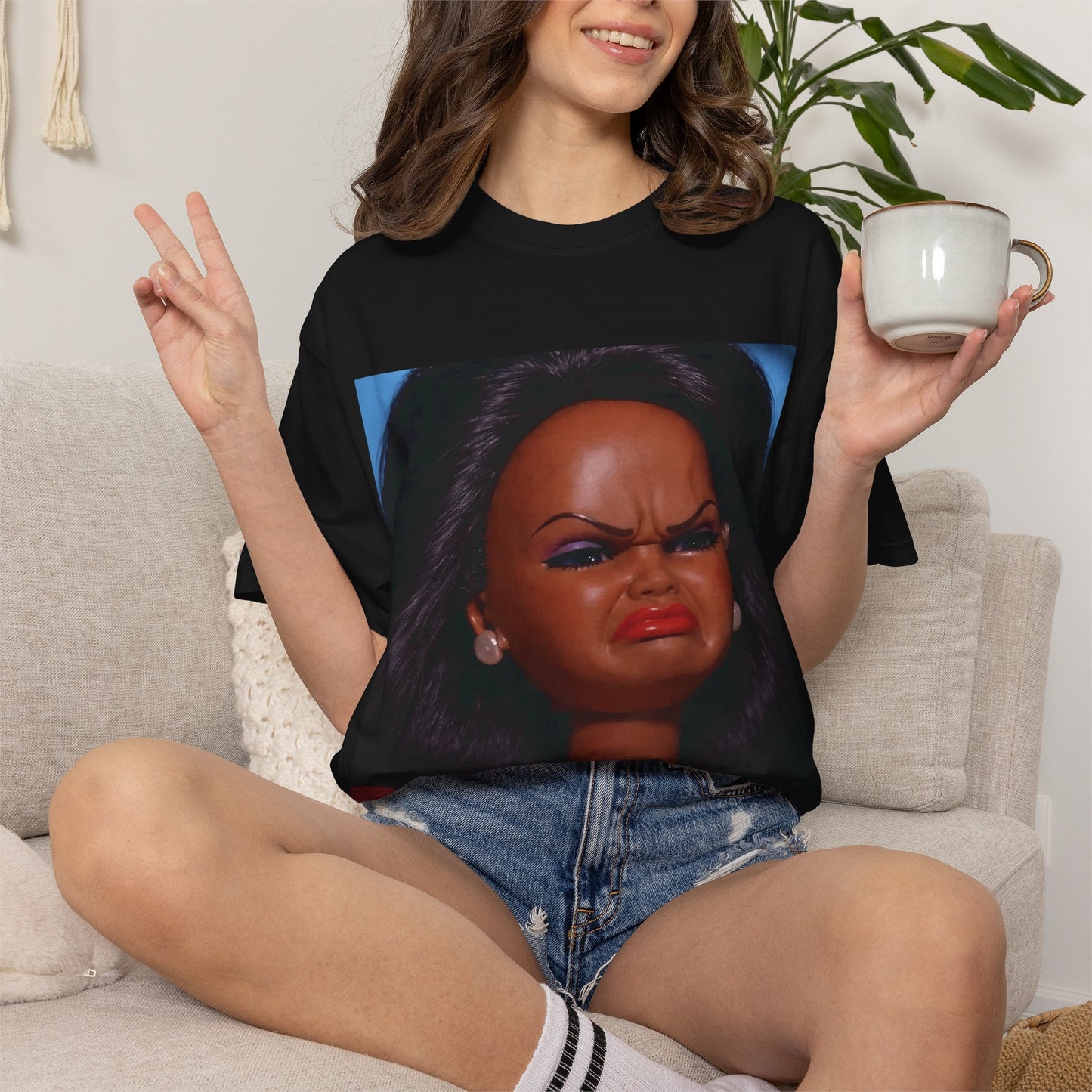 DISGUSTED Doll Face Meme Tee