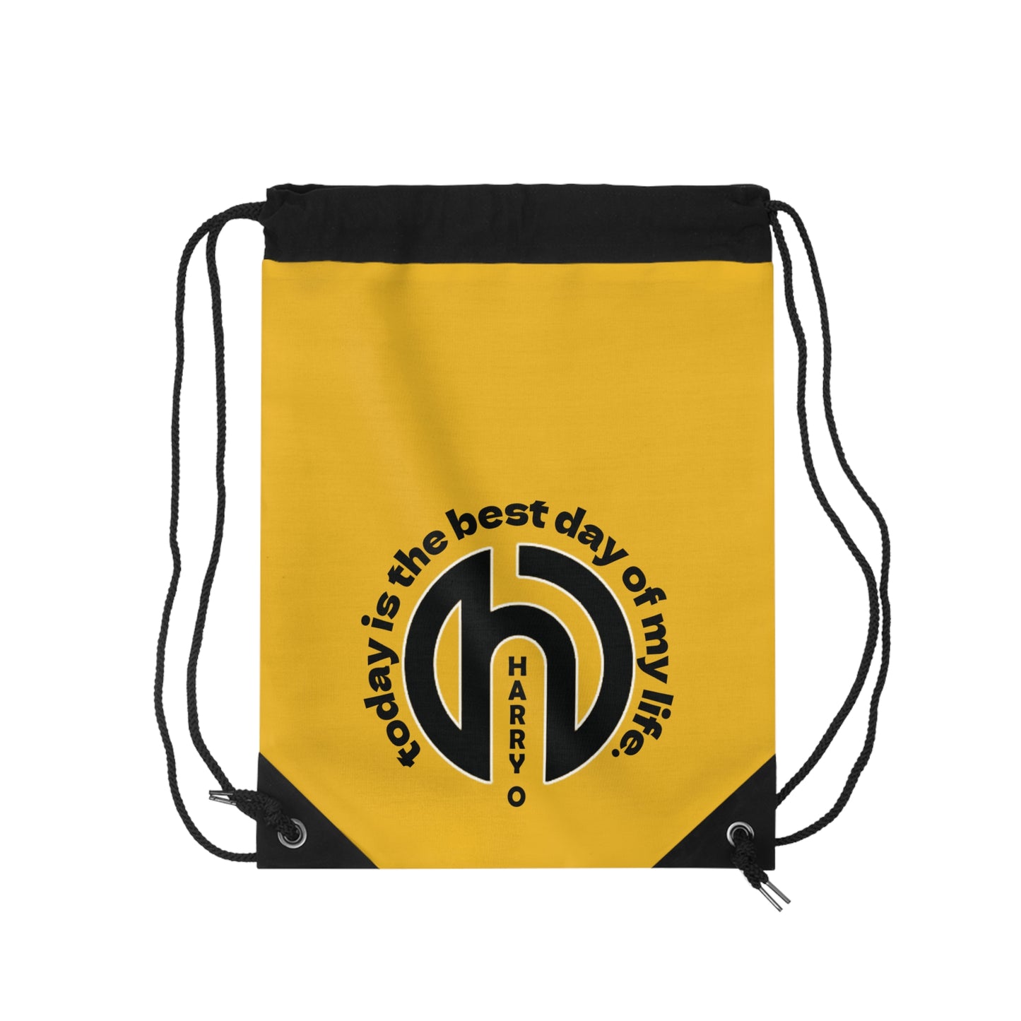 HarryO Today Is The Best Day of My Life Drawstring Gymsack YELLOW