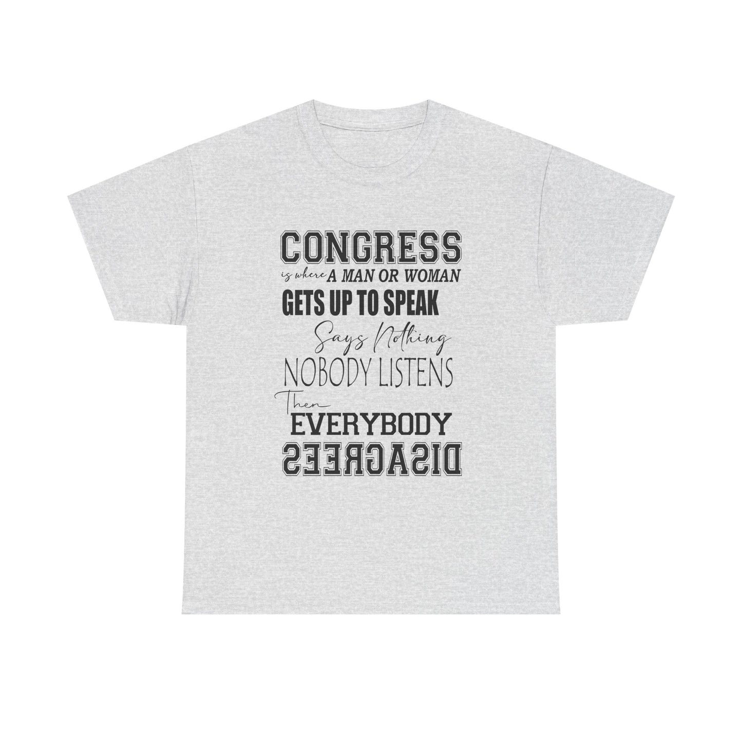 WAKE UP CONGRESS Tee | Political Quote Typography T-Shirt
