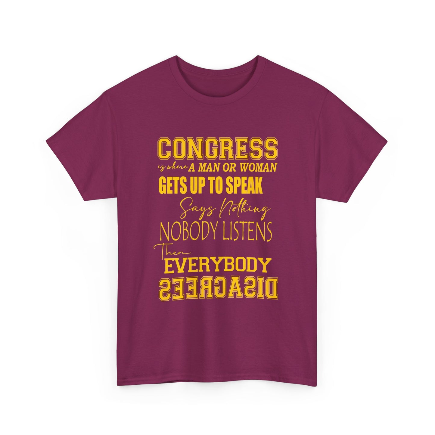 Wake Up Congress T-Shirt | Political Typography Statement Tee