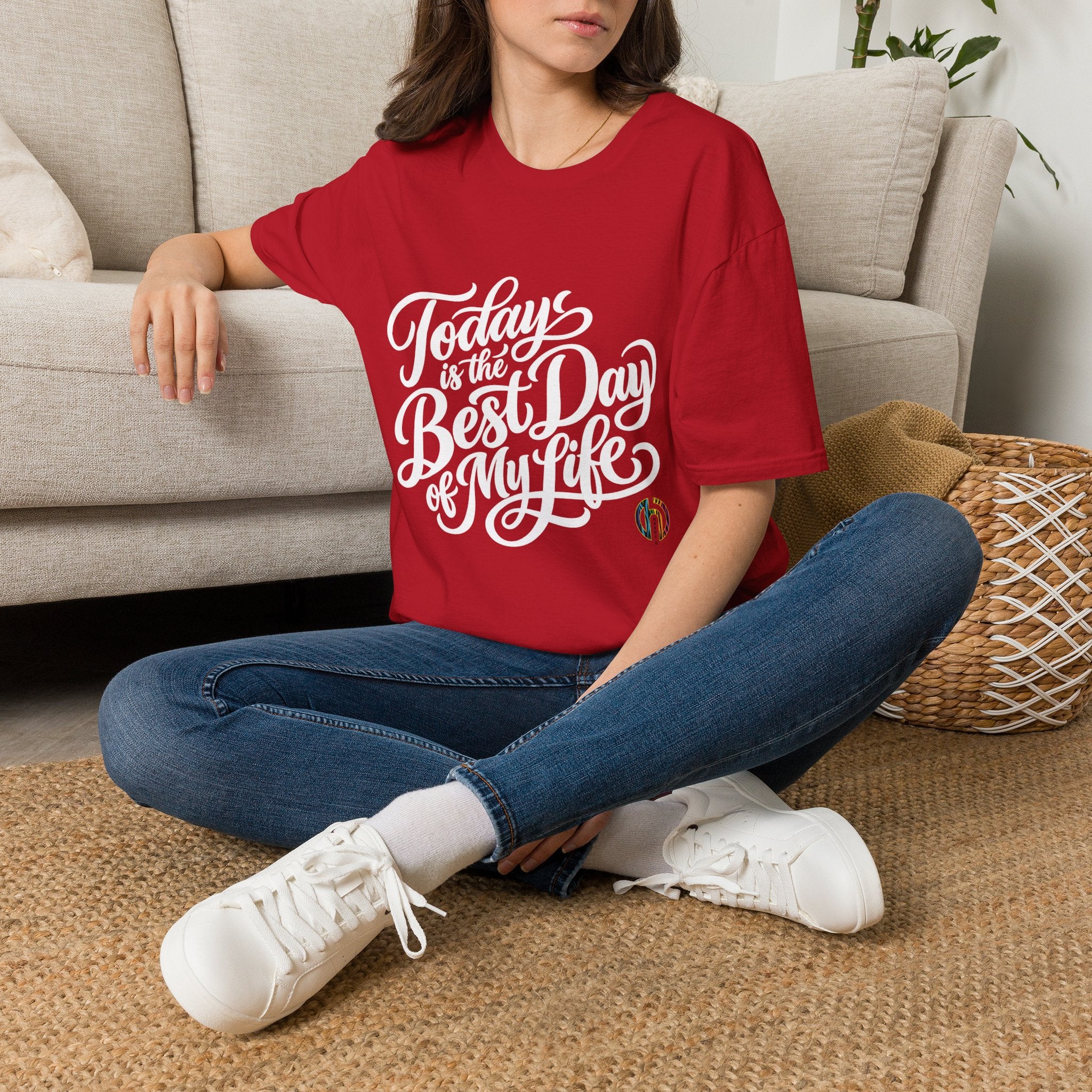 Today Is the Best Day — Morning Mantra Script Tee